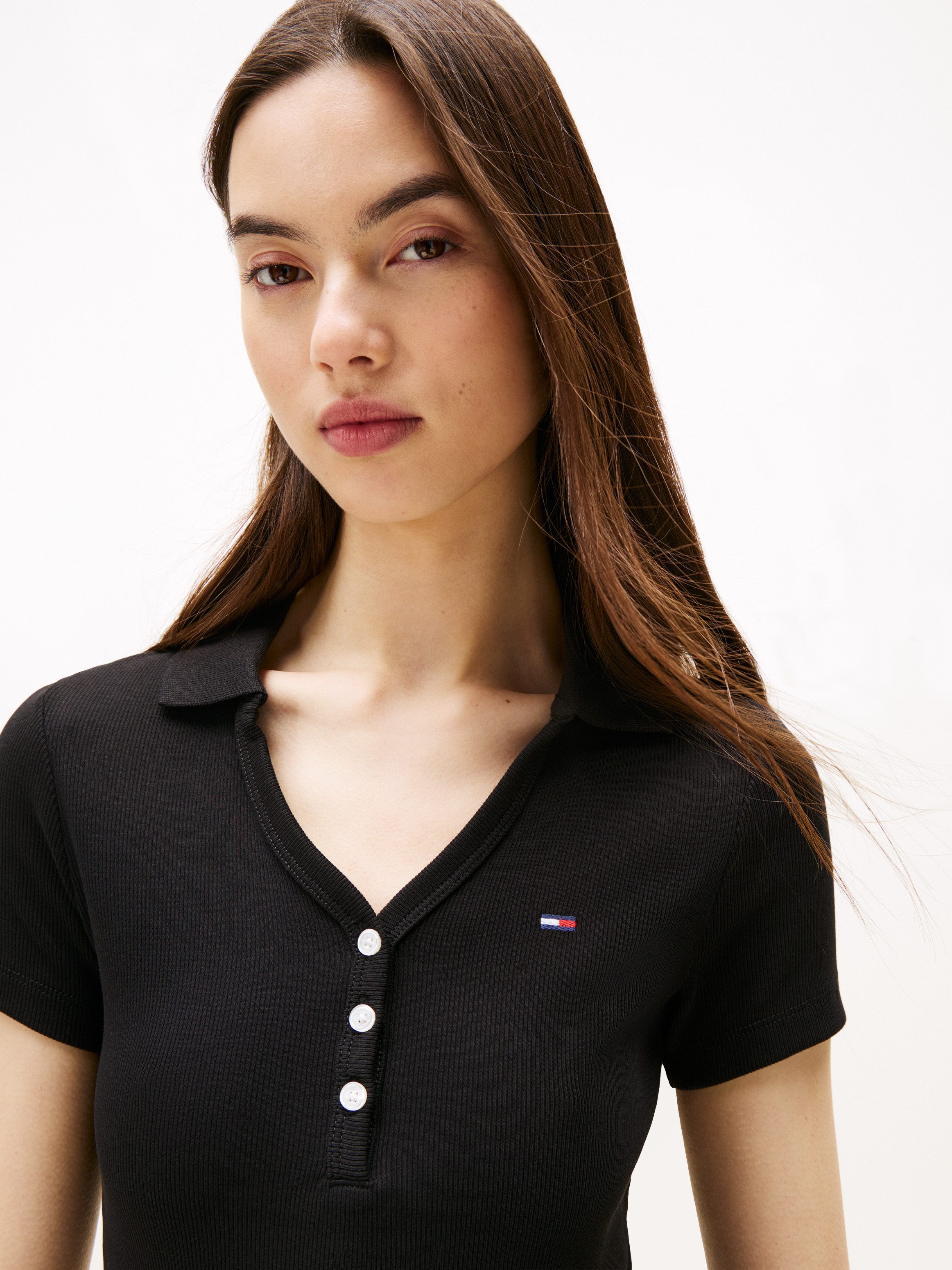 TOMMY JEANS Polojurk TJW F&F RIB POLO DRESS EXT