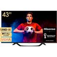 hisense led-tv 43a66h, 108 cm - 43 ", 4k ultra hd, smart tv zwart