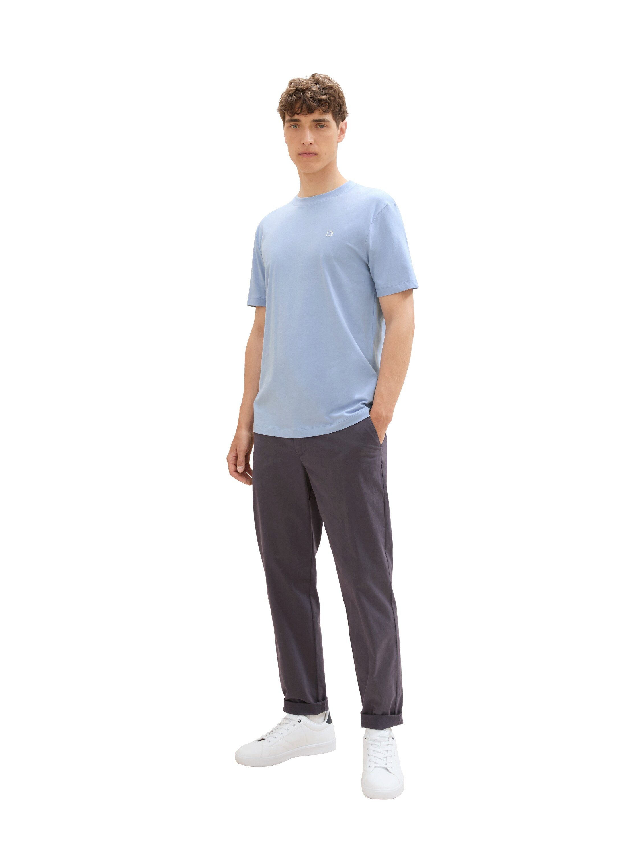 Tom Tailor Denim T-shirt Crewneck met kleine logoprint