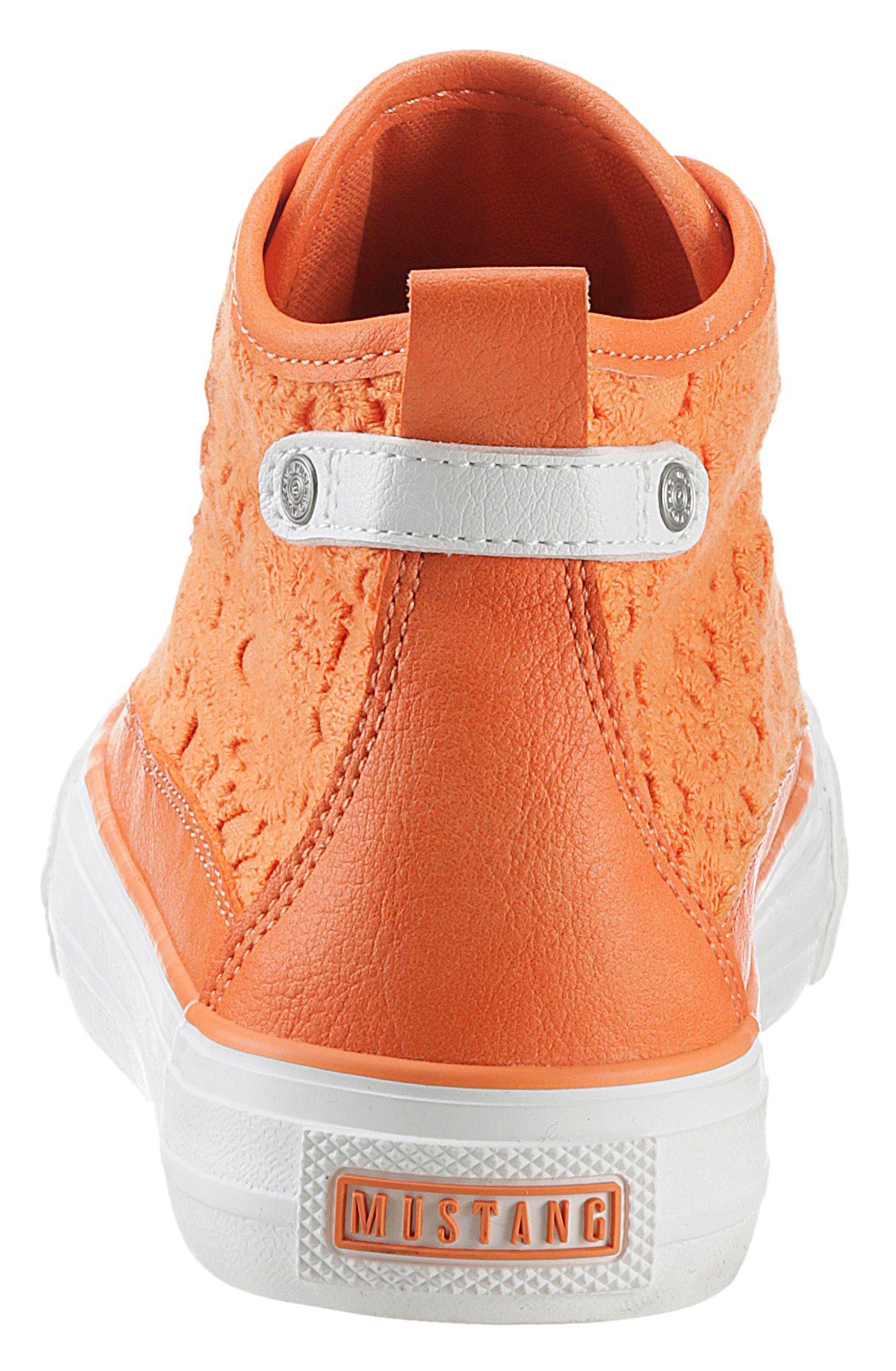 Mustang Shoes Veterschoenen high top sneakers, vrijetijdsschoen met stijlvolle textielinzet
