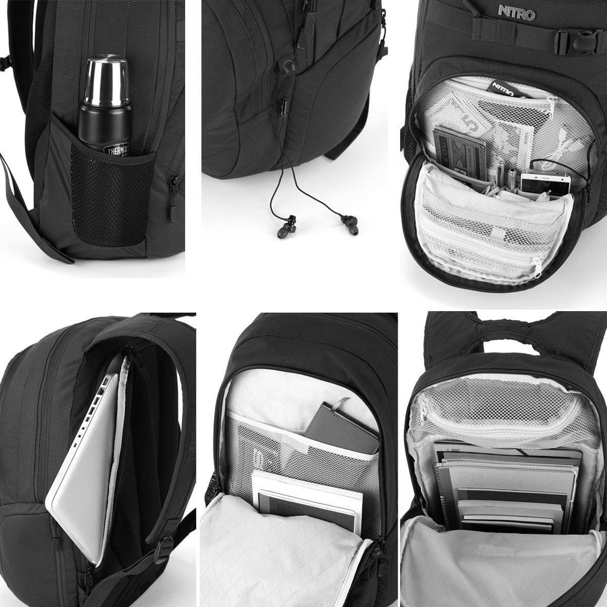 NITRO Schoolrugzak CHASE Casual rugzak, rugzak voor vrijetijd, school, werk en reis