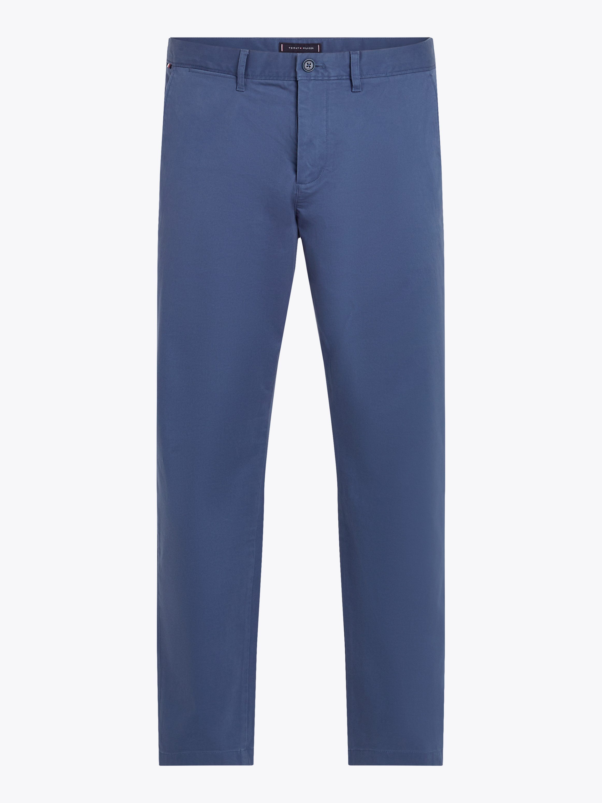 Tommy Hilfiger Chino DENTON CHINO SATIN met achterzakken met knoop, logo-borduursel