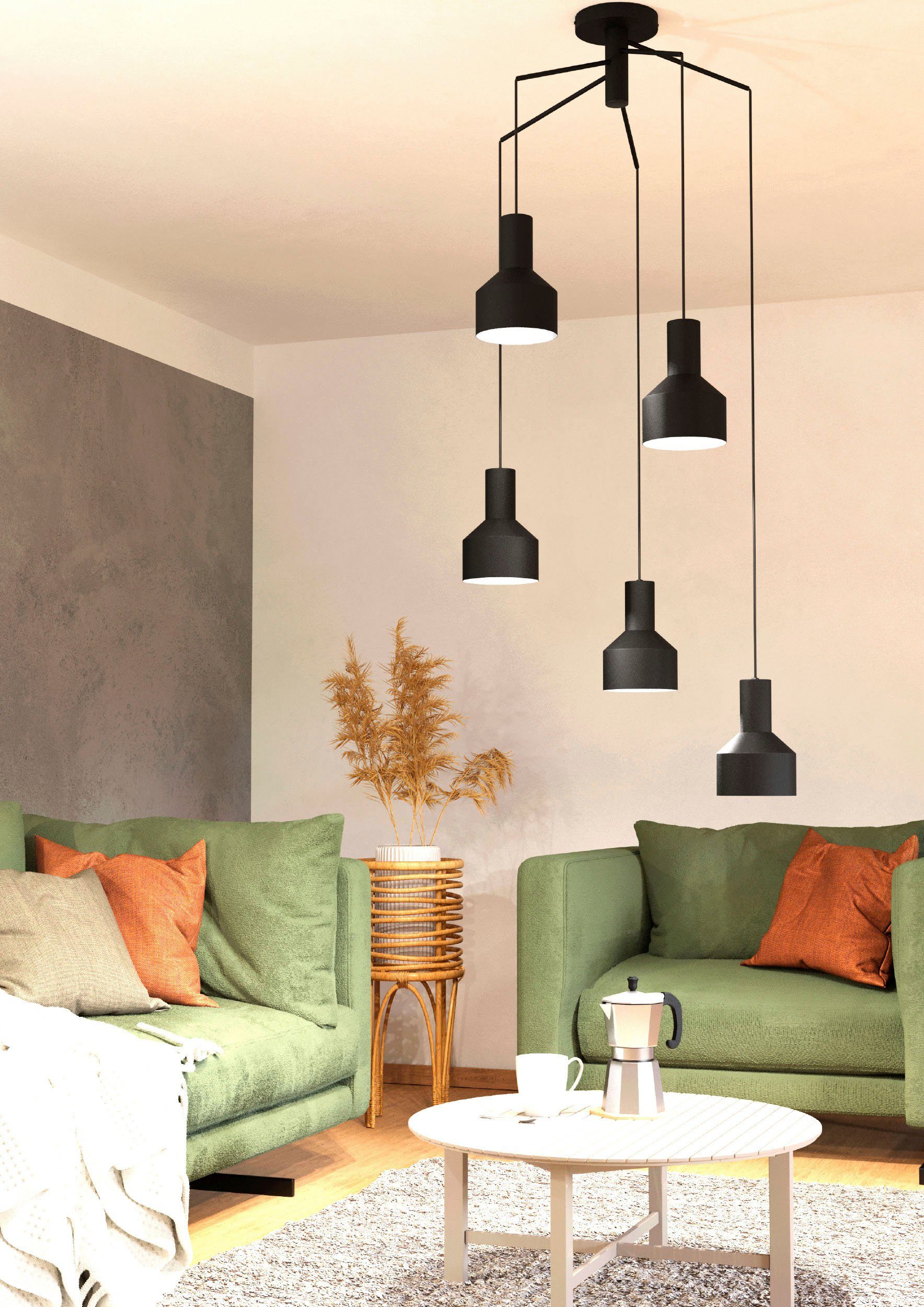 EGLO Hanglamp CASIBARE Hanglamp in zwart van staal - excl. E27 - 40W (1 stuk)
