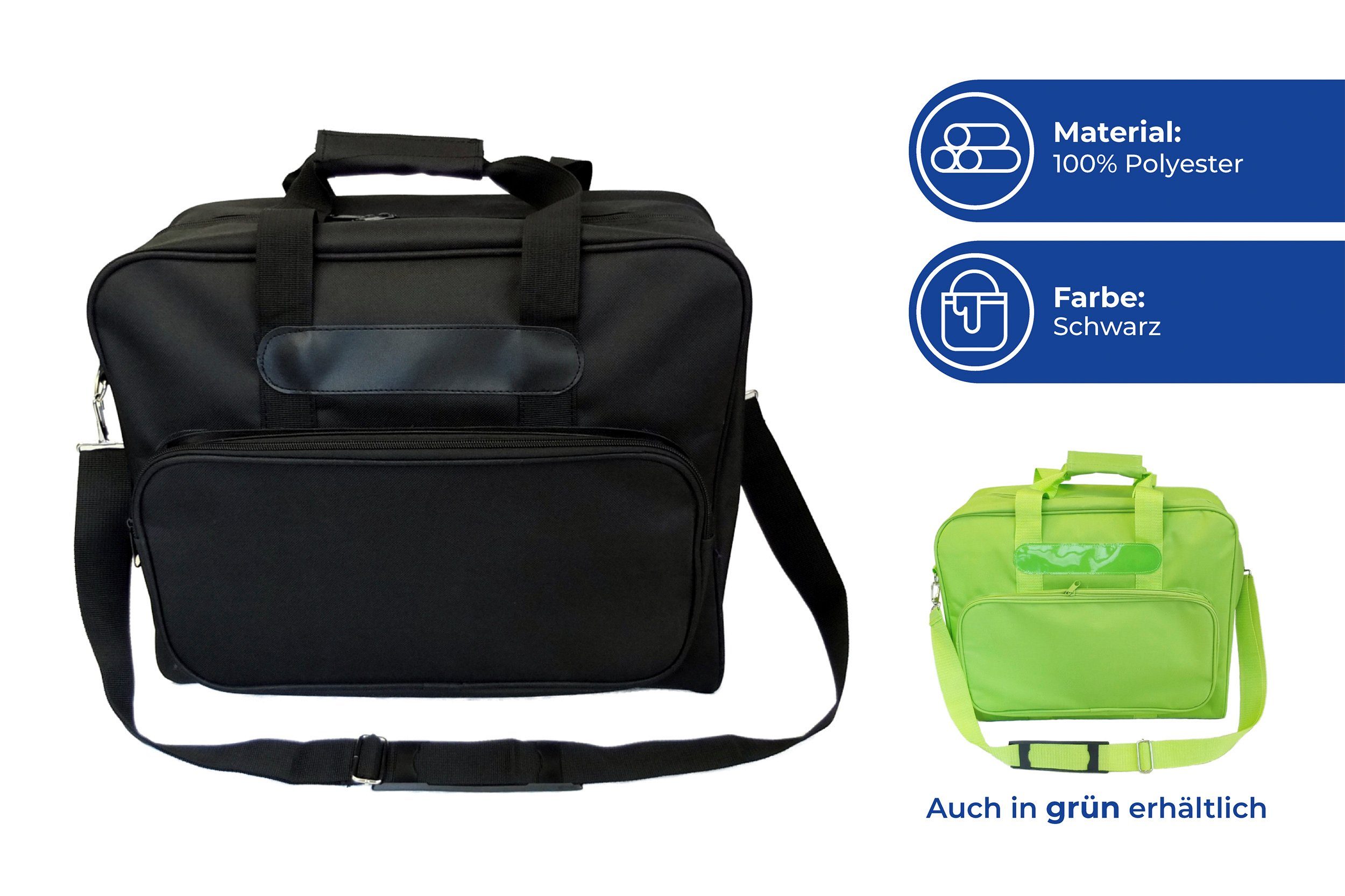 Maximex Naaimachinetas Zwart, 100% polyester