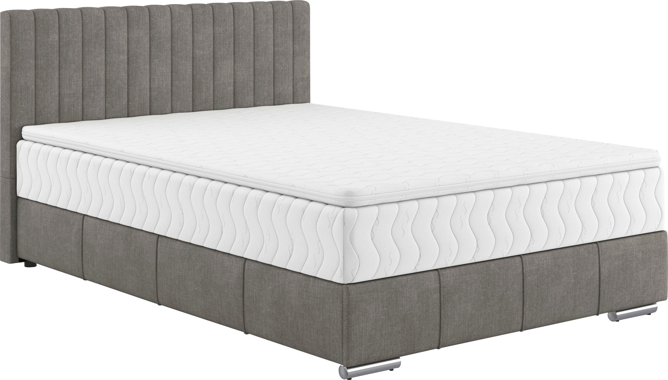 INOSIGN Boxspring Thor met bedbodem, incl. matras, topverkoper Topmatras en sierkussen, in verschillende hardheden beschikbaar