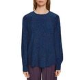 esprit gedessineerde blouse in minimal-patroon-dessin blauw