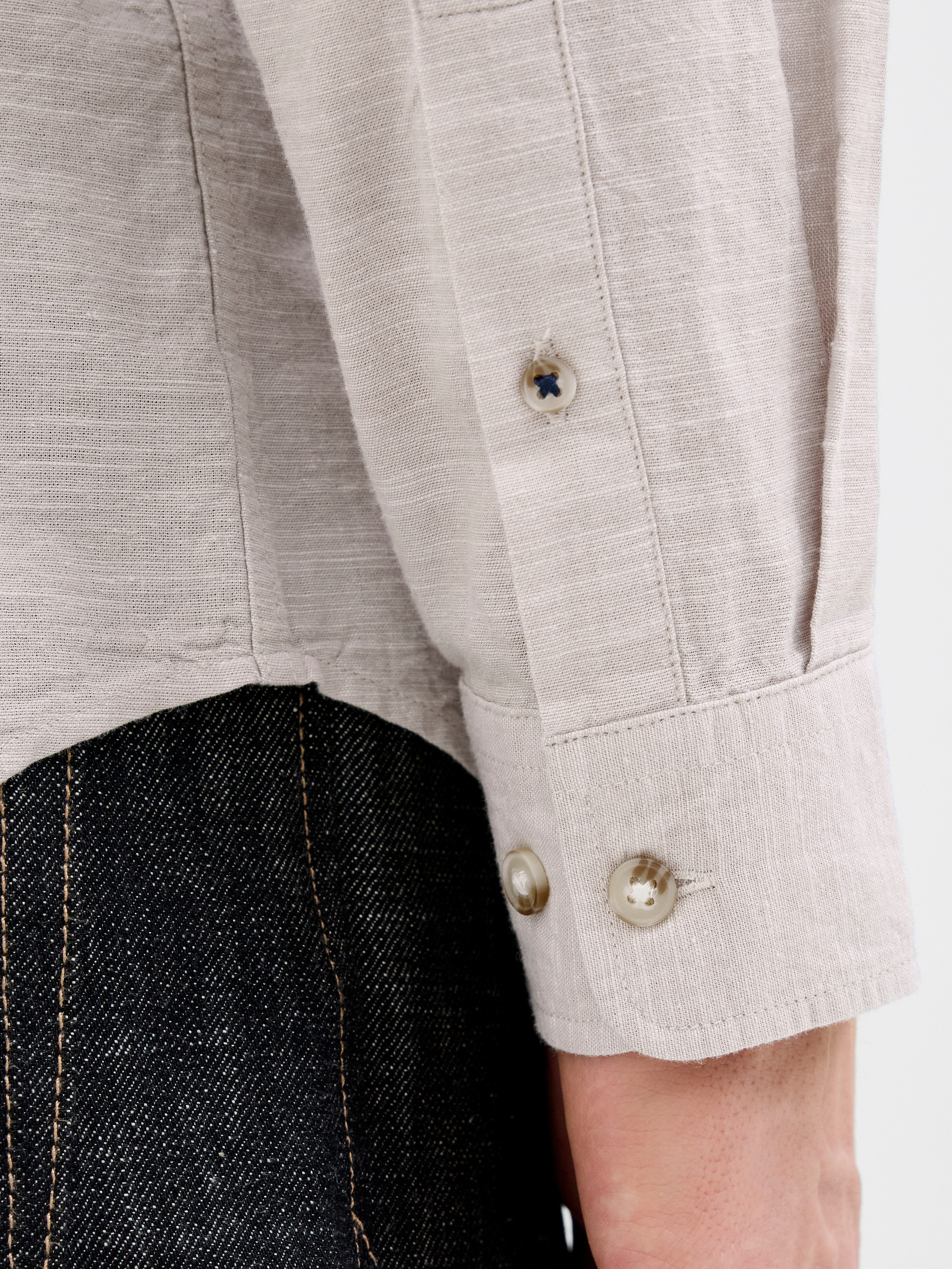 Jack & Jones Overhemd met lange mouwen JJESUMMER HALF PLACKET SHIRT LS SN