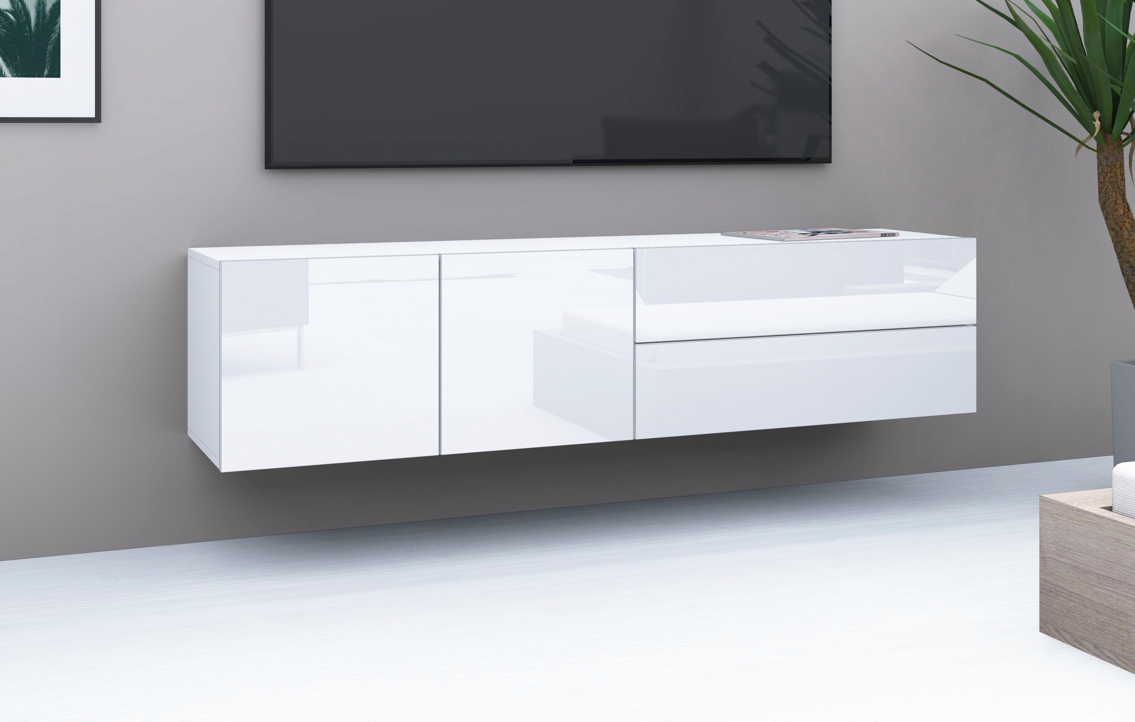 borchardt Möbel Tv-meubel Sophia Breedte 152 cm, hangend en staand te monteren