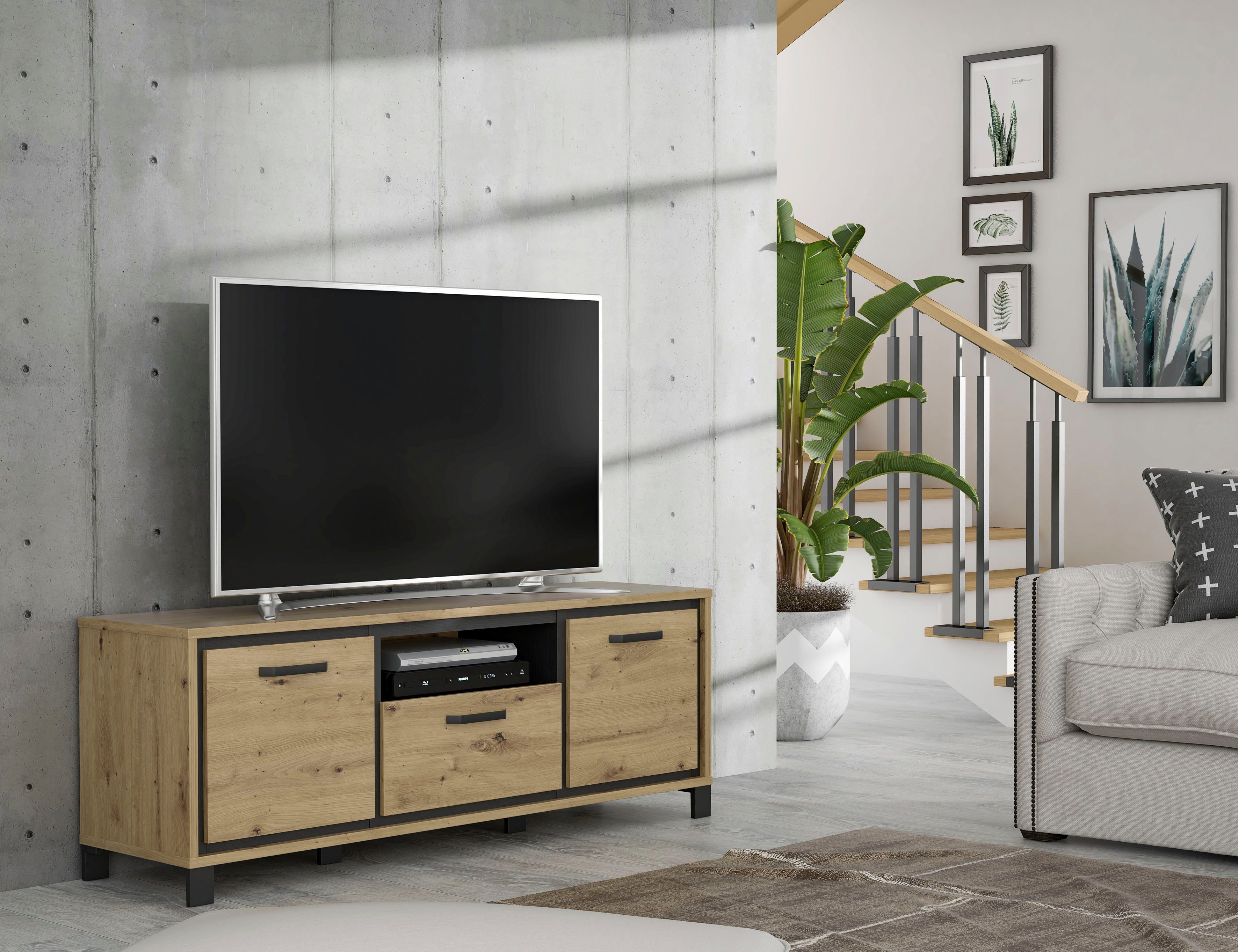 FORTE Tv-meubel Trondheim Breedte 158 cm
