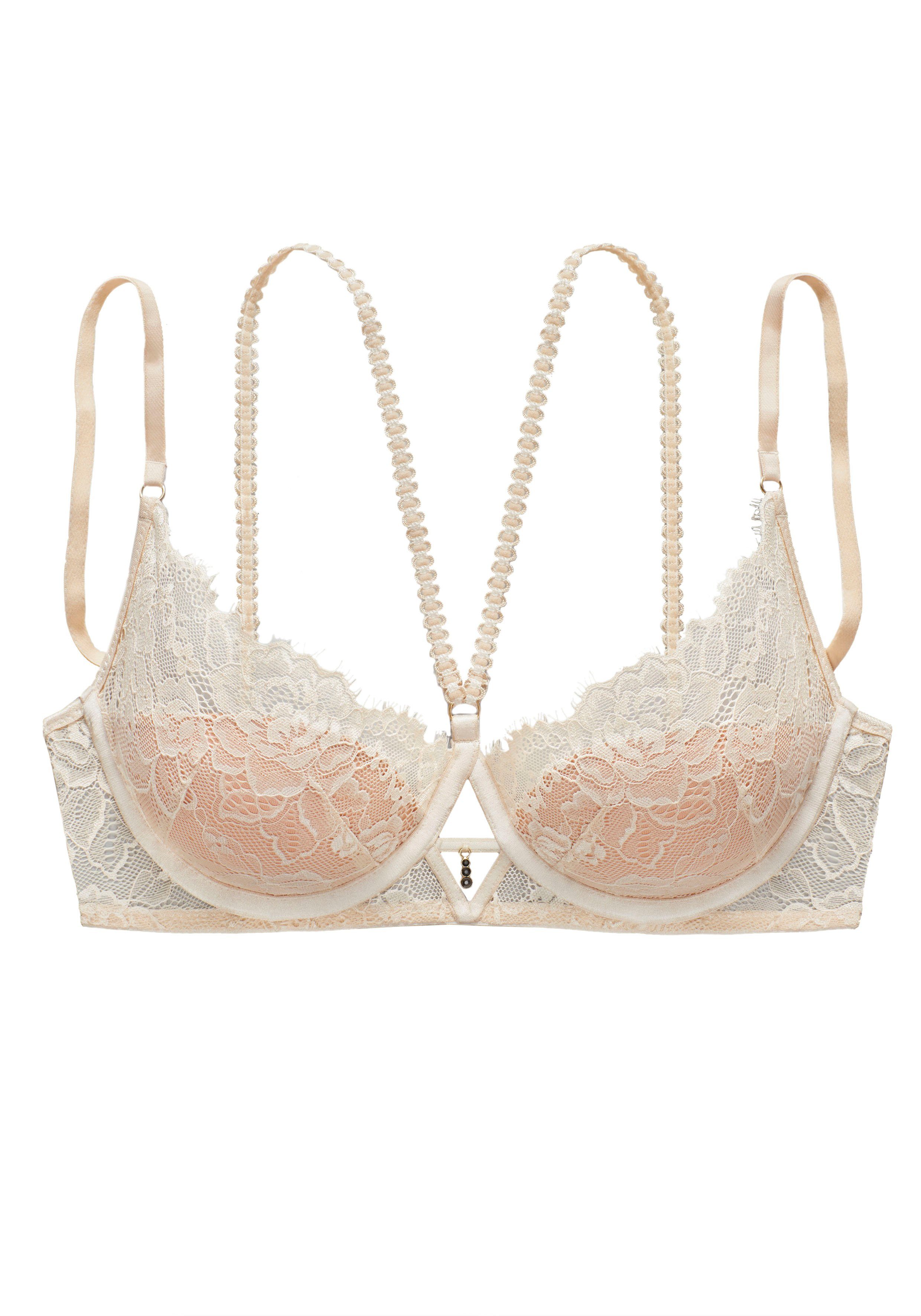 Lascana Push-up-bh met verleidelijk sierlint en cut-out sexy lingerie