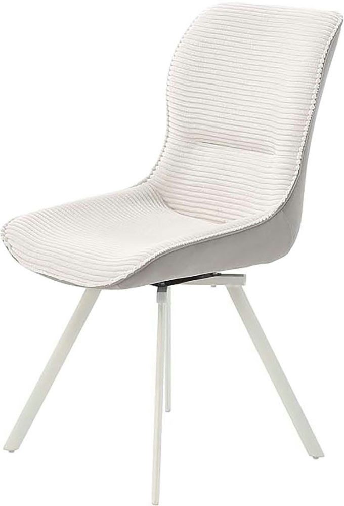 Jockenhöfer Gruppe Stoel met 4 poten Mellum Inclusief draaifunctie (360° draaibaar), bekledingsstof cord (set, 2 stuks)