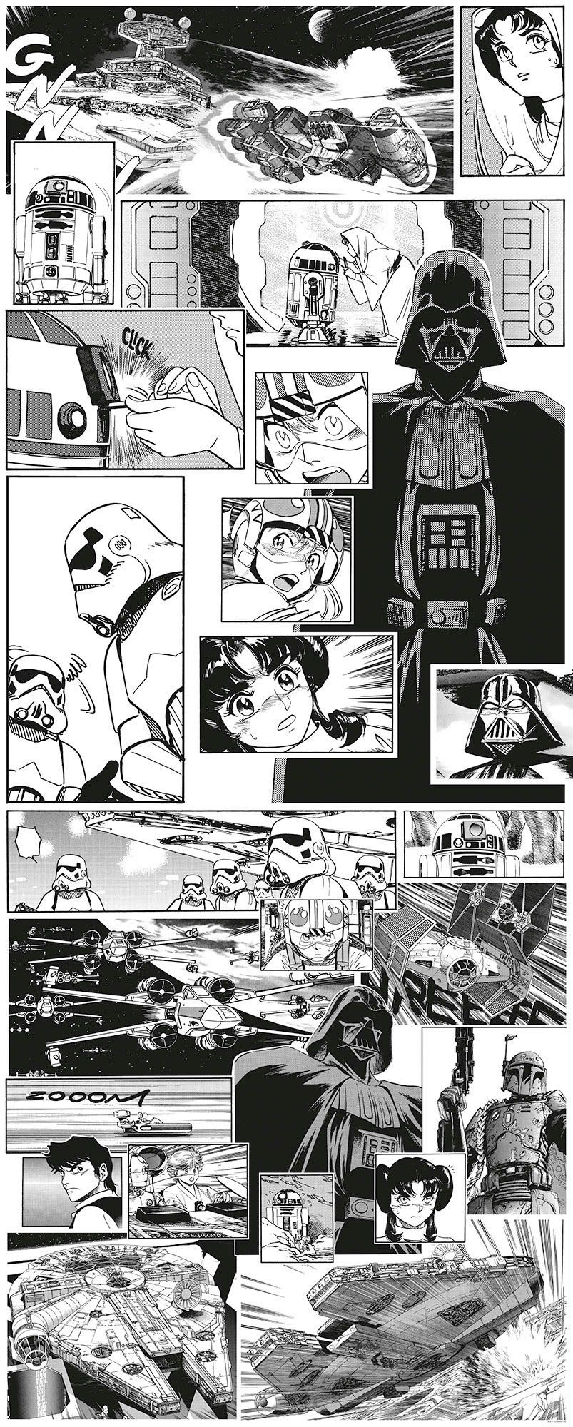 Komar Fotobehang Digitale print vlies - Star Wars Manga Madness - Afmeting 100 x 250 cm (1 stuk)