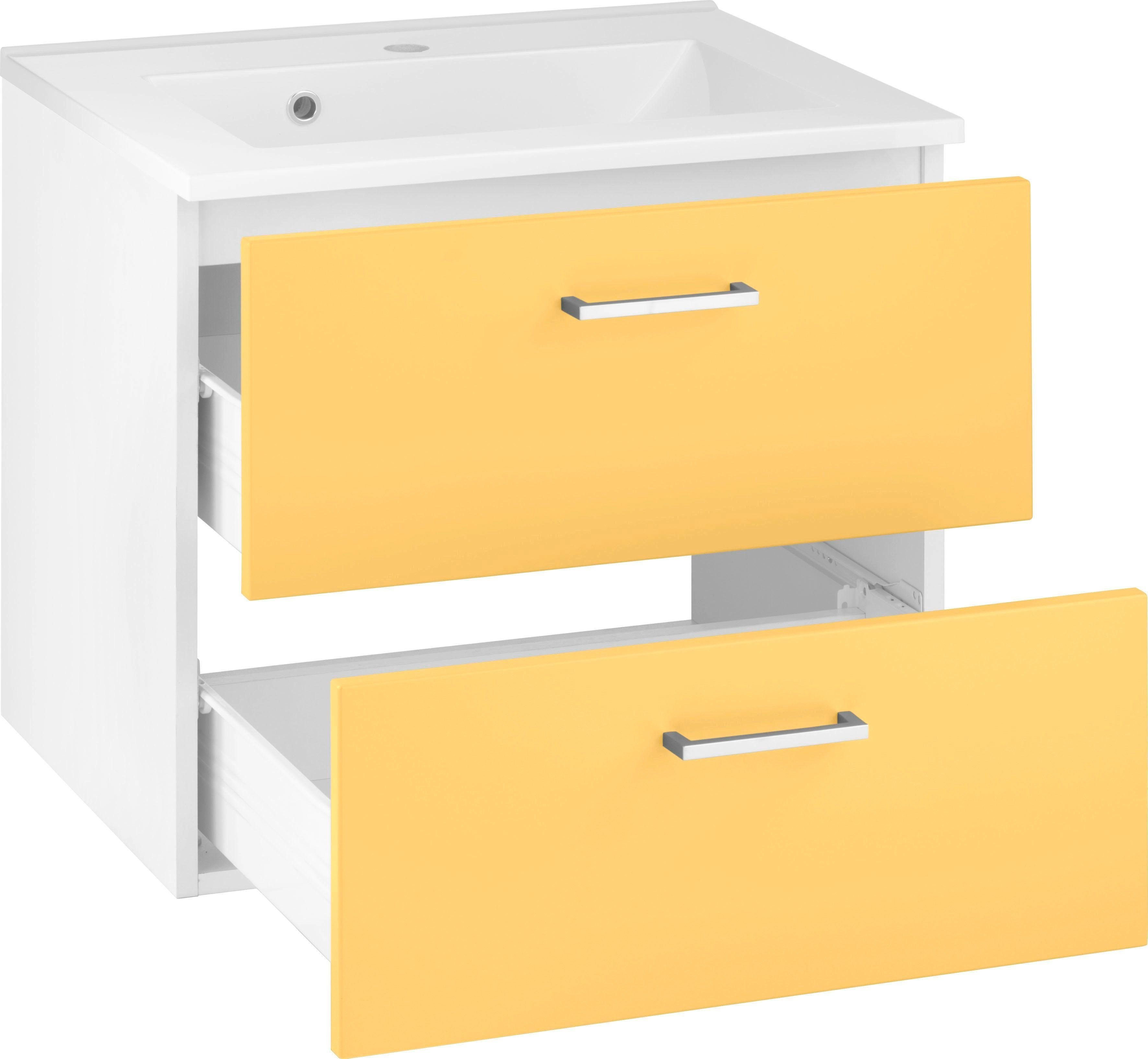welltime Wastafelonderkast Ribera Badkamermeubel, wastafelonderkast inclusief wasbak, breedte 60 cm