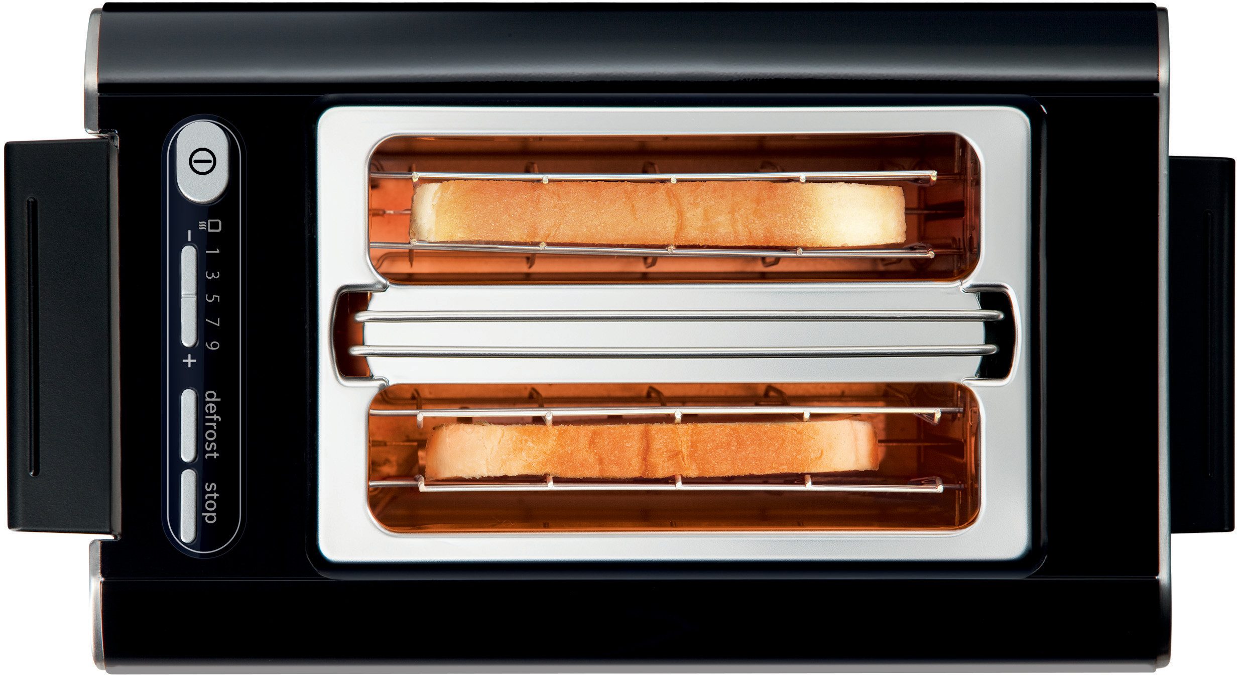 BOSCH Toaster Styline TAT8613N, geïntegreerde broodjesopzet, liftfunctie Ontdooifunctie, automatische uitschakeling, broodcentrering, roestvrij staal/zwart