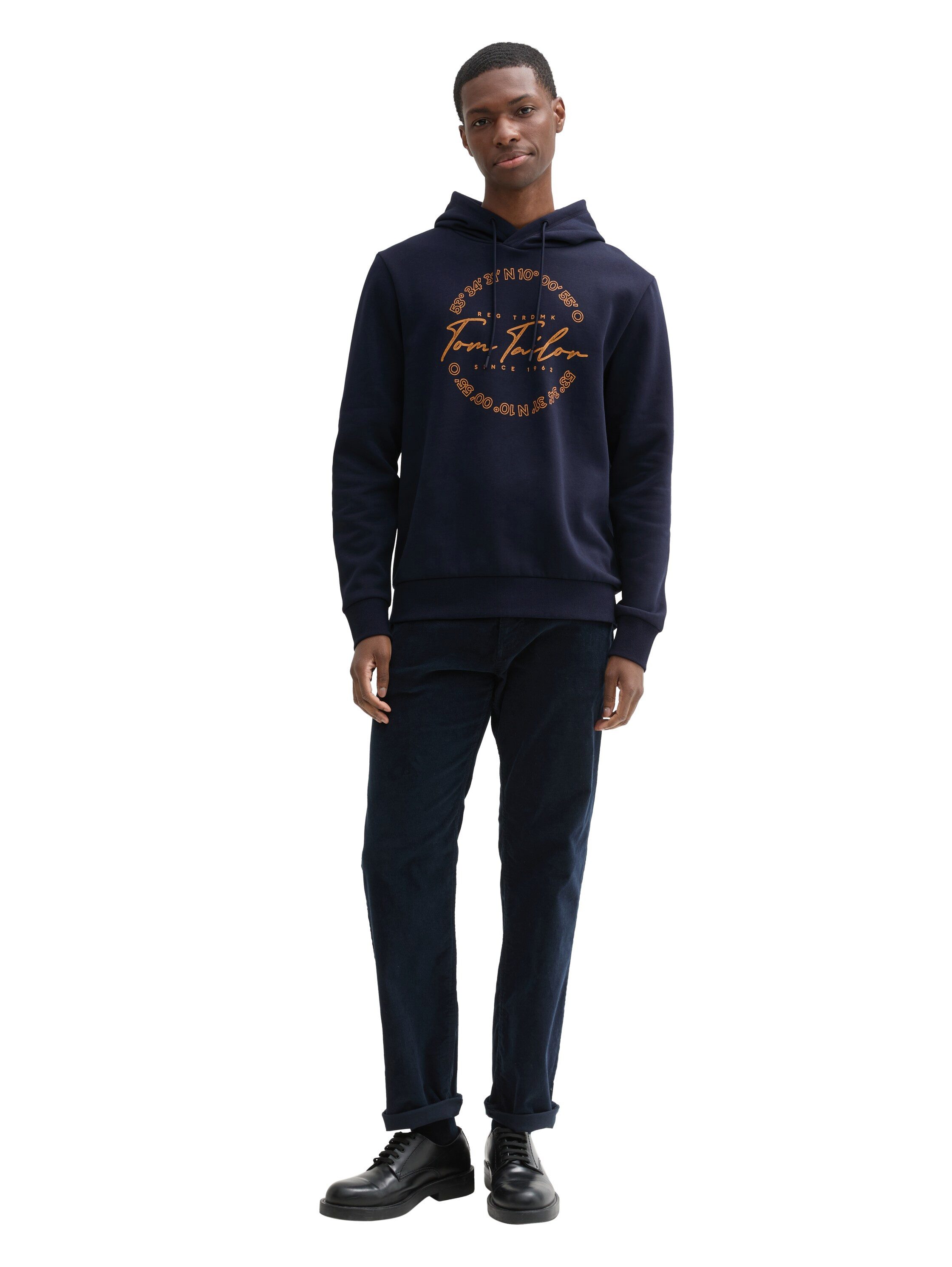 Tom Tailor Hoodie met grote logo-frontprint
