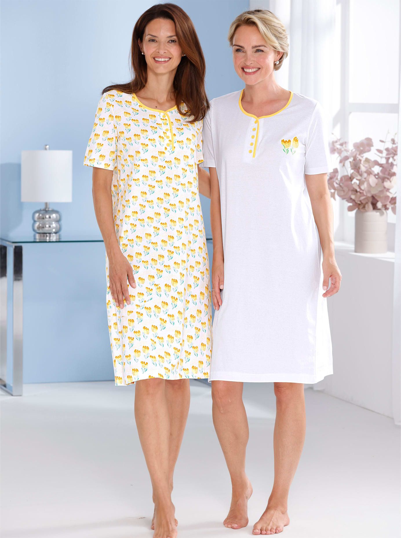 wäschepur Nachthemd n dames nachthemden maat 40/42 multicolor