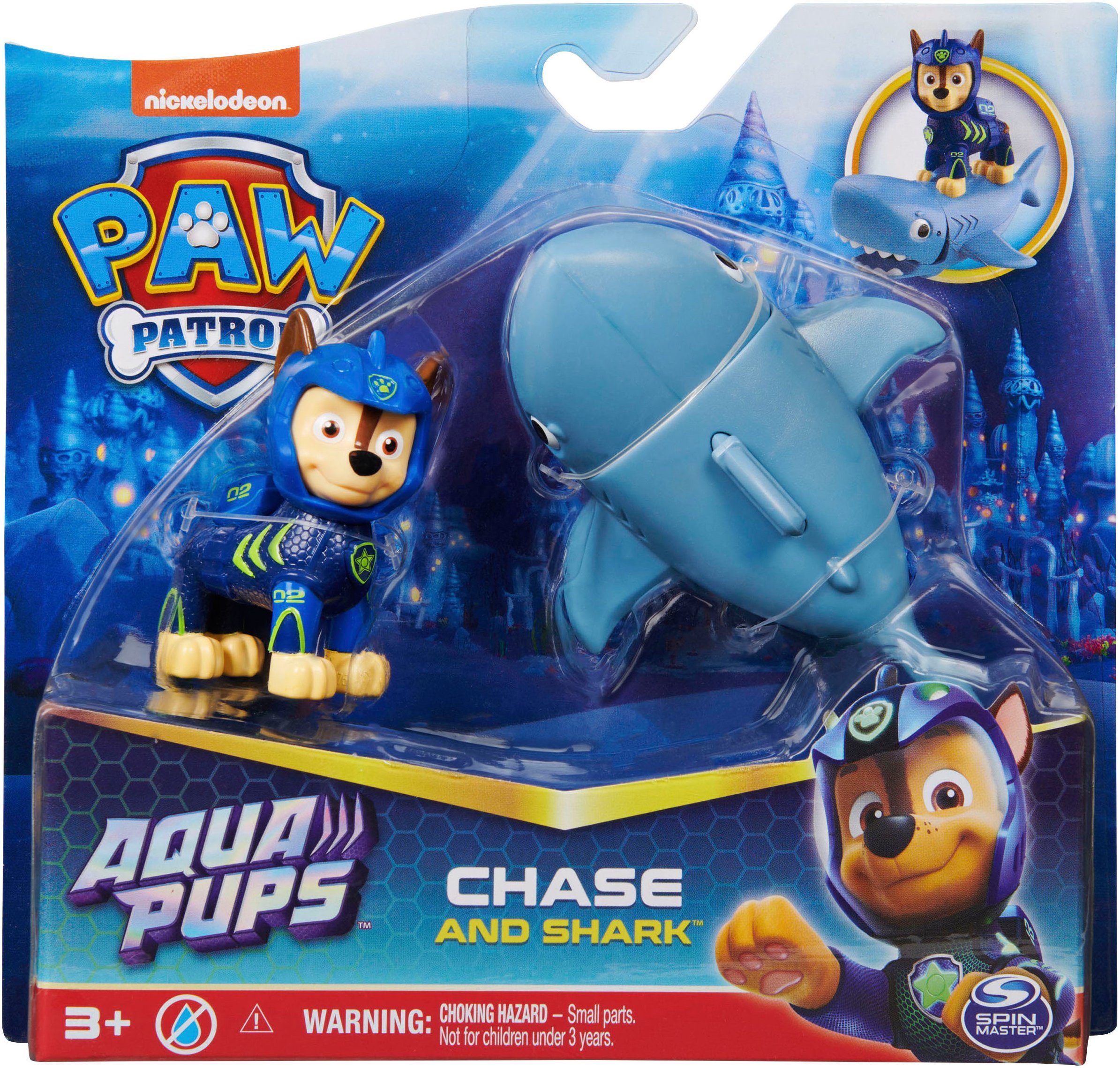 Spin Master Speelfiguur Paw Patrol - Aqua Pups - Hero Pups Solid Chase (set)