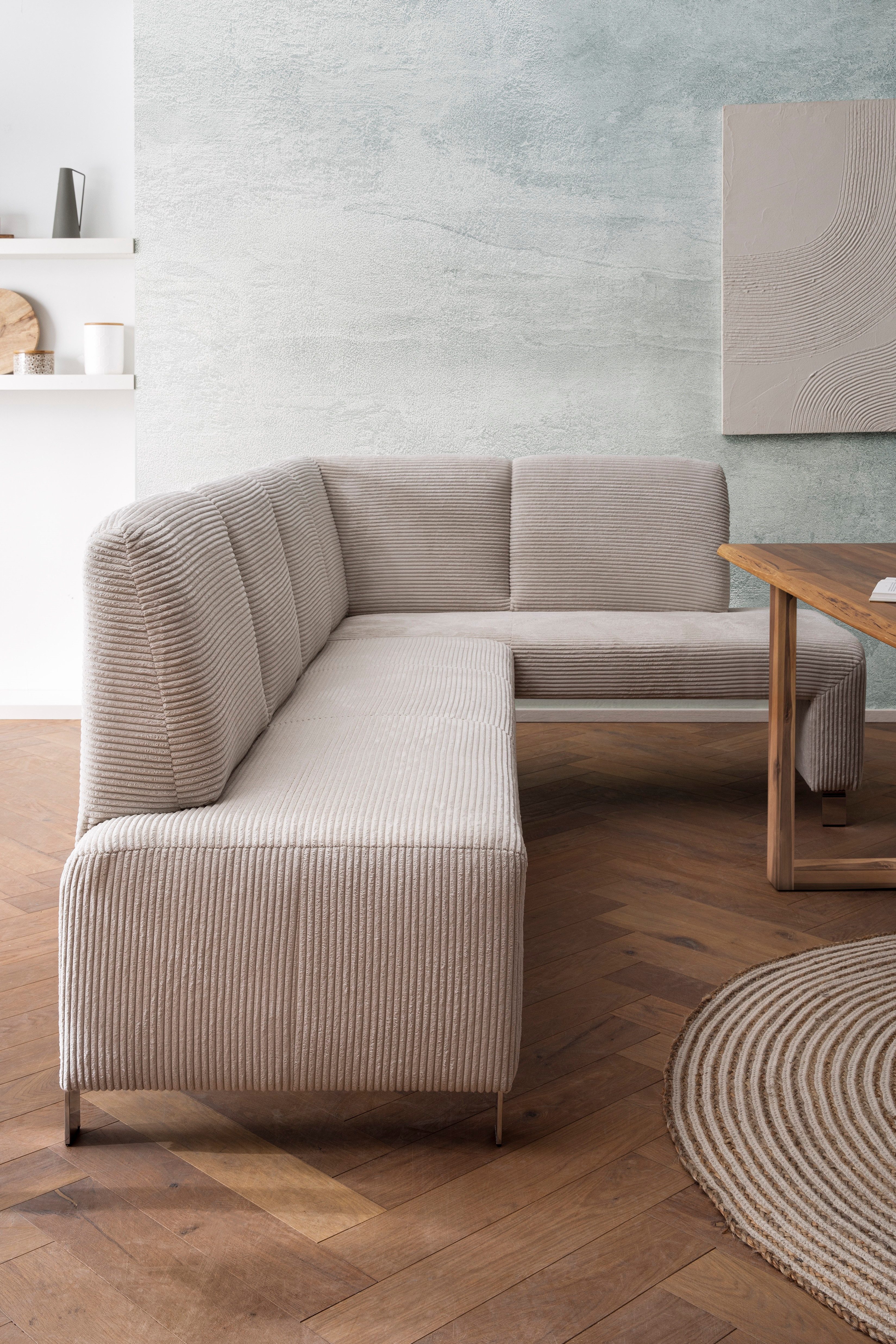 exxpo - sofa fashion Hoekbank Intenso, veel bekledingsstoffen Cord, leer, structuur 244/157 cm (B/D)