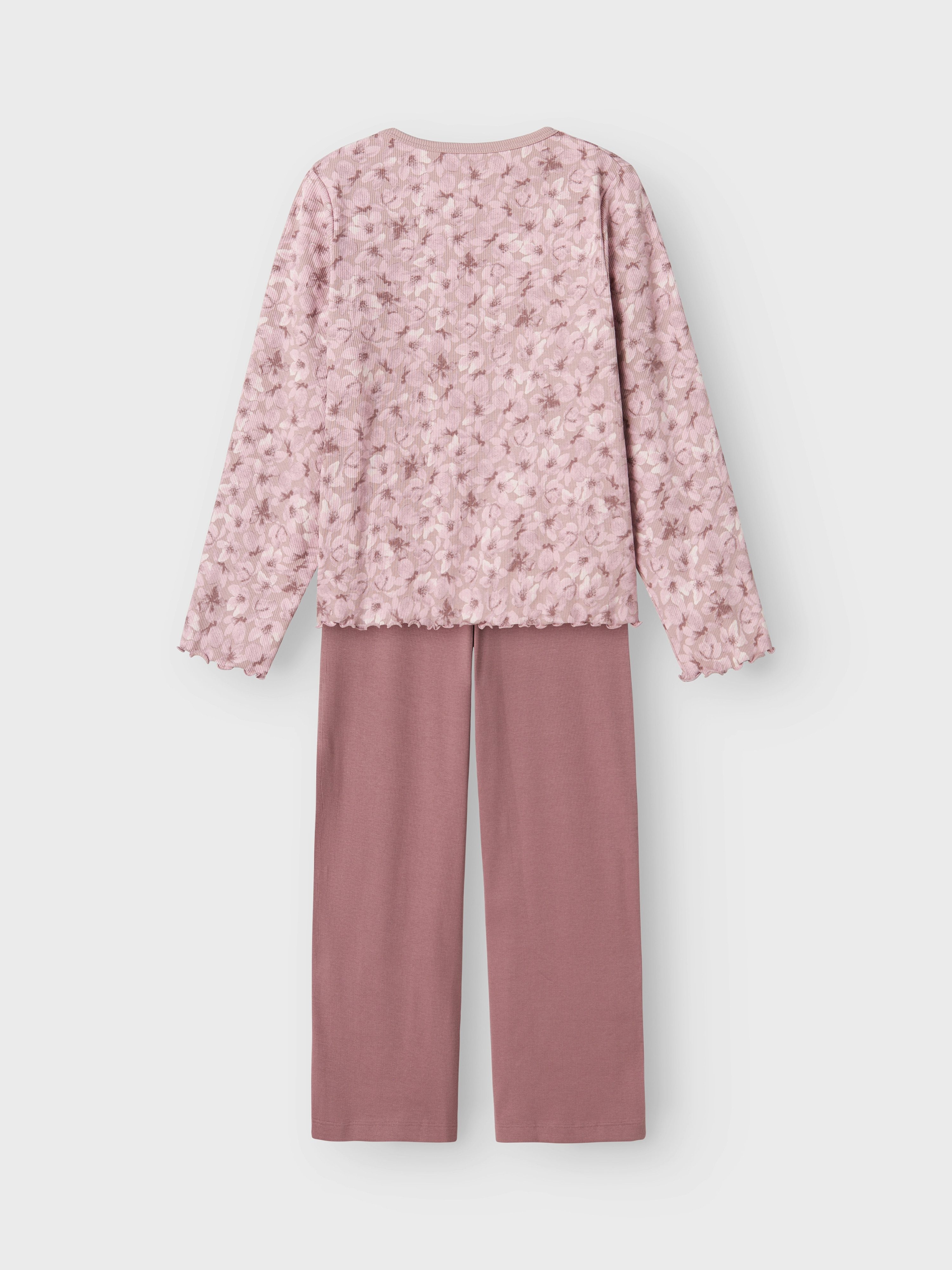 Name It Pyjama NKFNIGHTSET MAUVE FLOWER LOOSE RIB NOOS