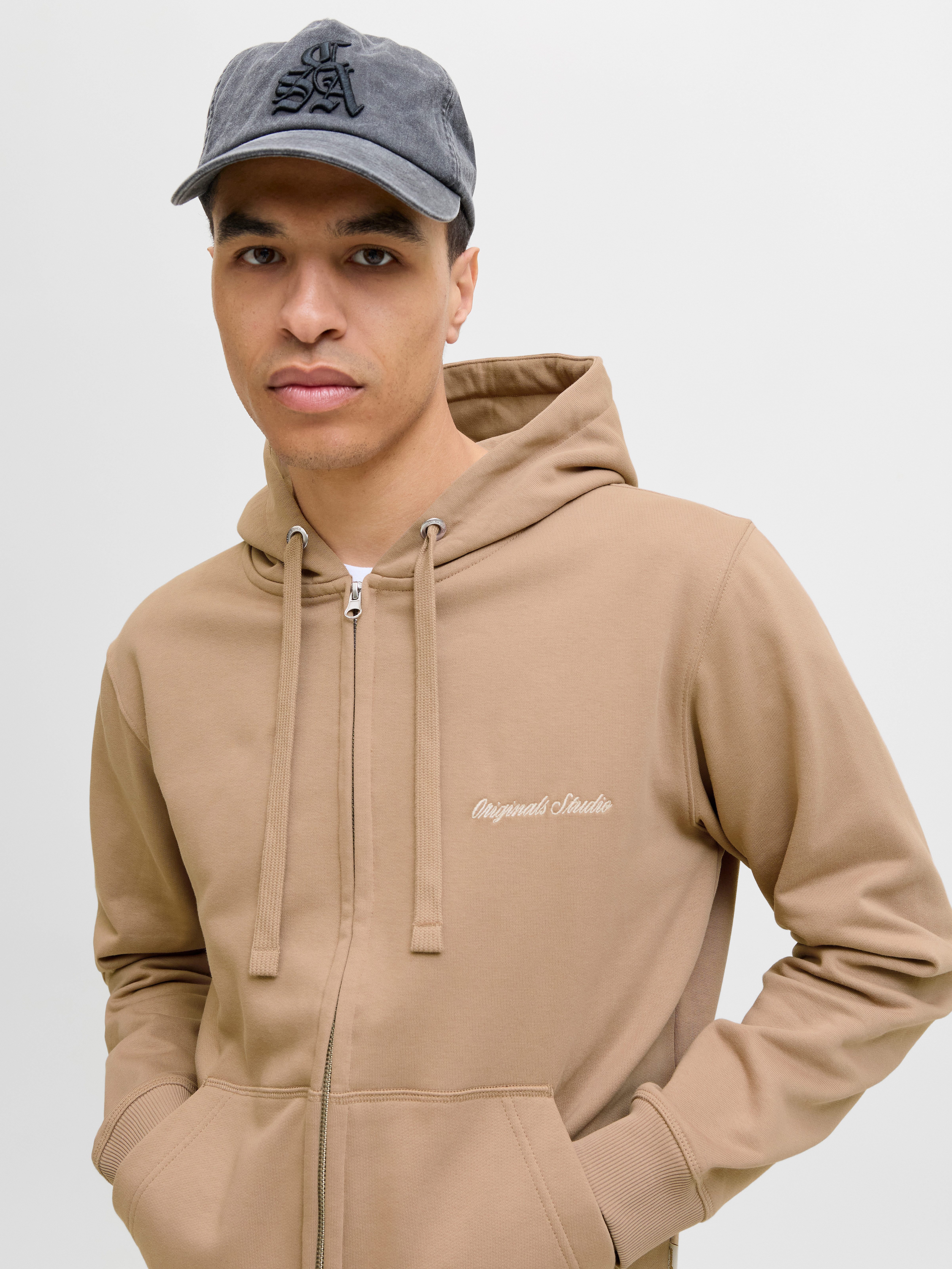 Jack & Jones Hoodie JORNORREBRO EMB SWEAT ZIP HOOD NOOS