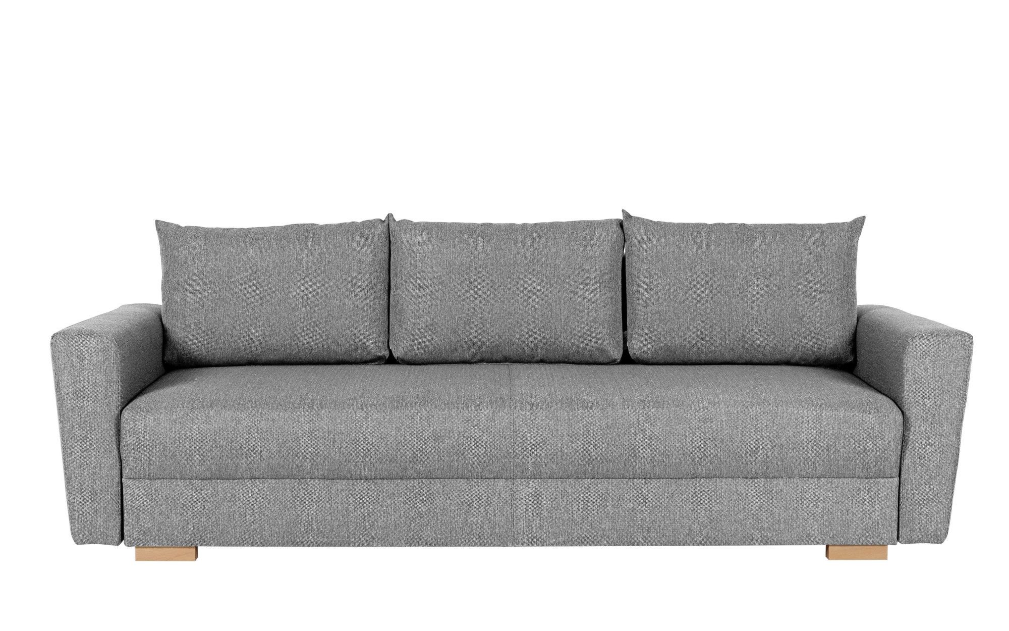 INOSIGN 3-zitsbank MAGHERA slaapbank met bedlade, van hoogwaardige afwerking met golfvering, corduroy en structuur bekleding, b/h/d 230/92,5/79 cm