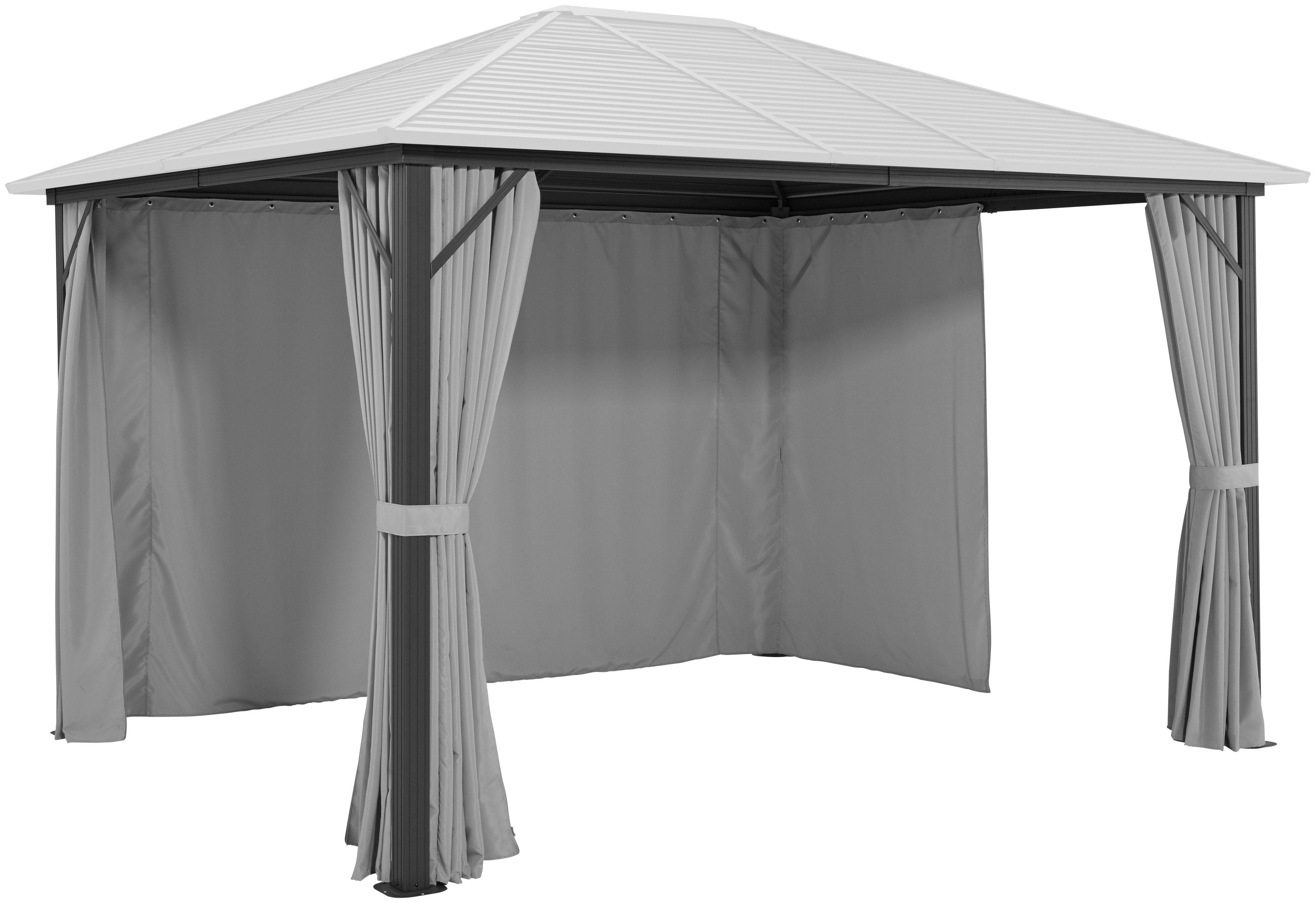 KONIFERA Zij-element partytent Barbados (set) tuinpriëlen grijs