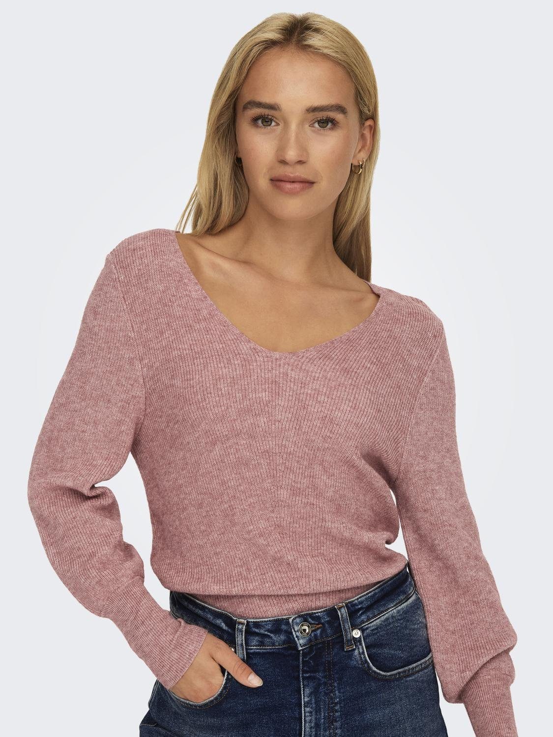 Only Trui met V-hals ONLATIA L/S V-NECK CUFF KNT