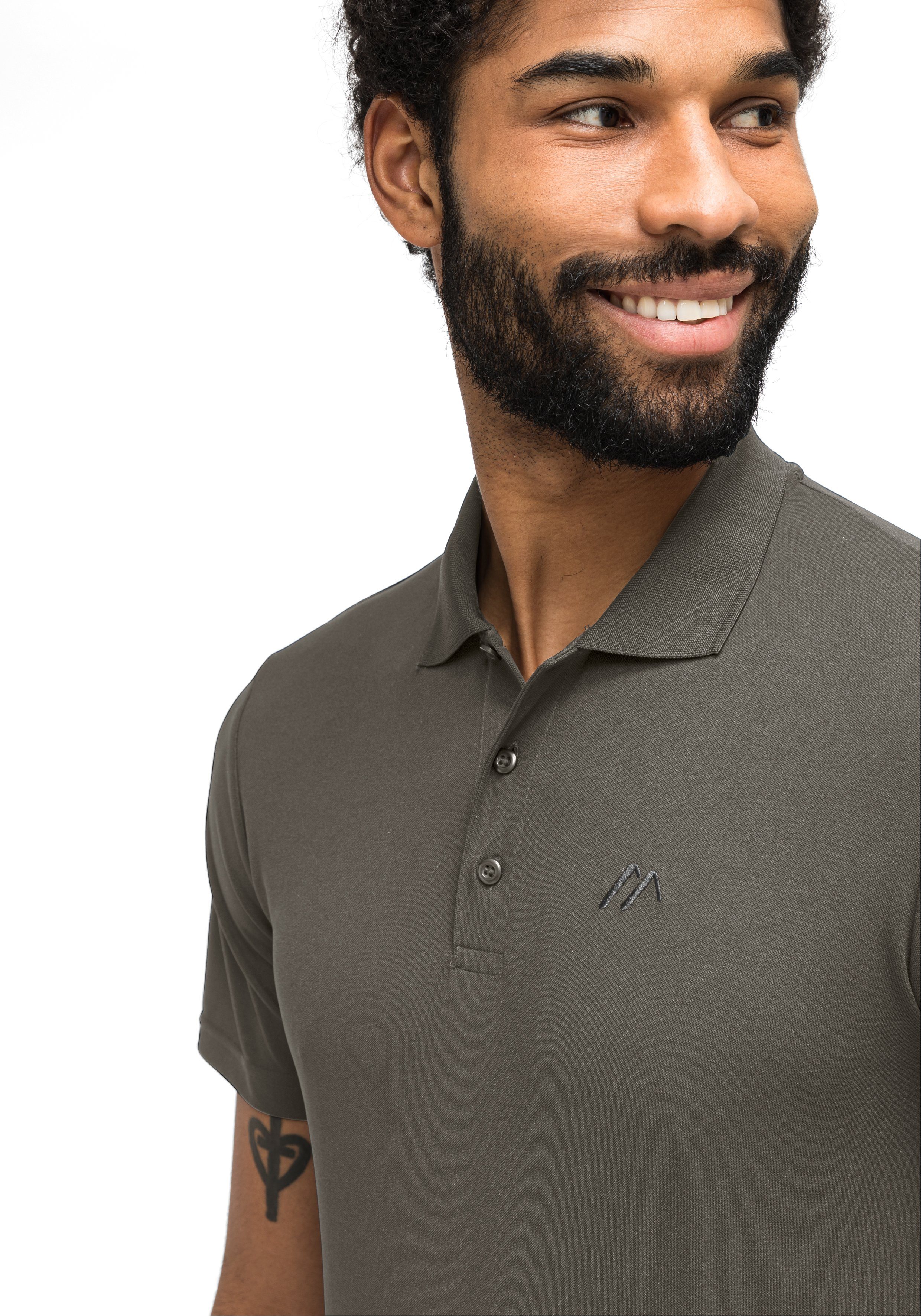 Maier Sports Functioneel shirt Ulrich Heren poloshirt, korte mouw vrijetijdsshirt met overhemdkraag, regular fit