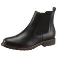 tamaris chelsea-boots in klassieke look zwart