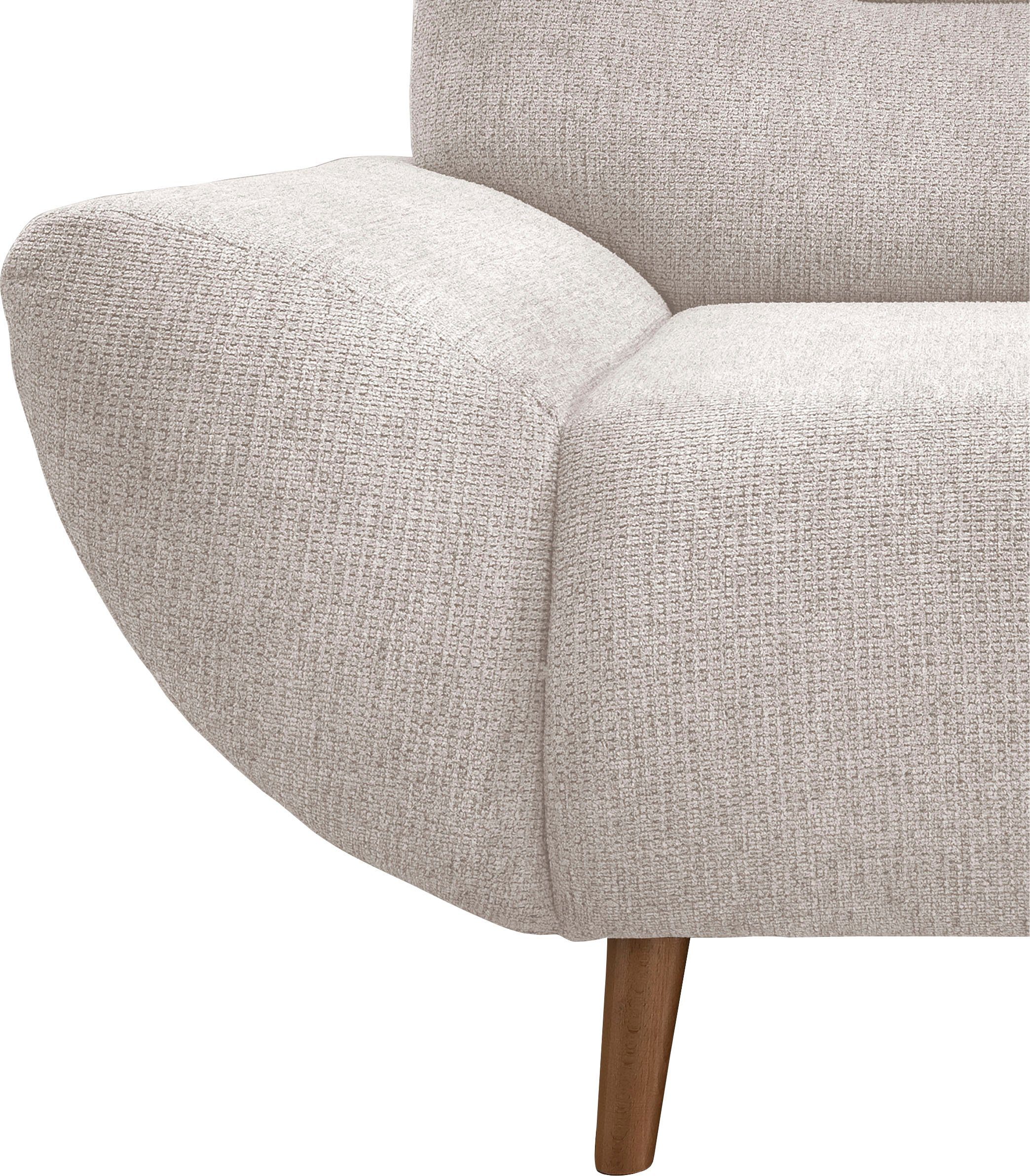 INOSIGN 3-zitsbank Drago, elegant en tijdloos, comfortabel, met houten voet