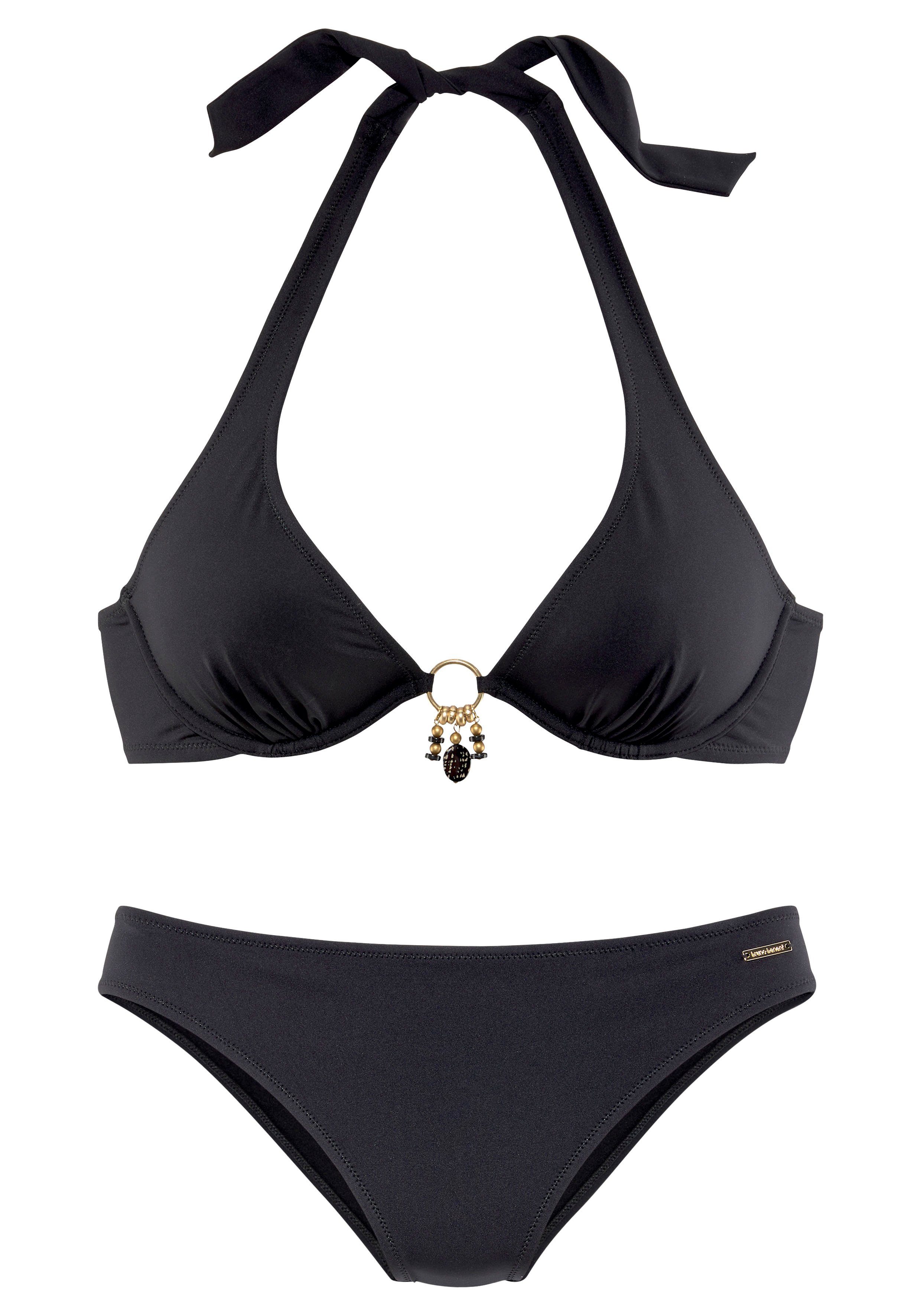 Bruno Banani Beugelbikini met goudkleurig/zwarte accessoires