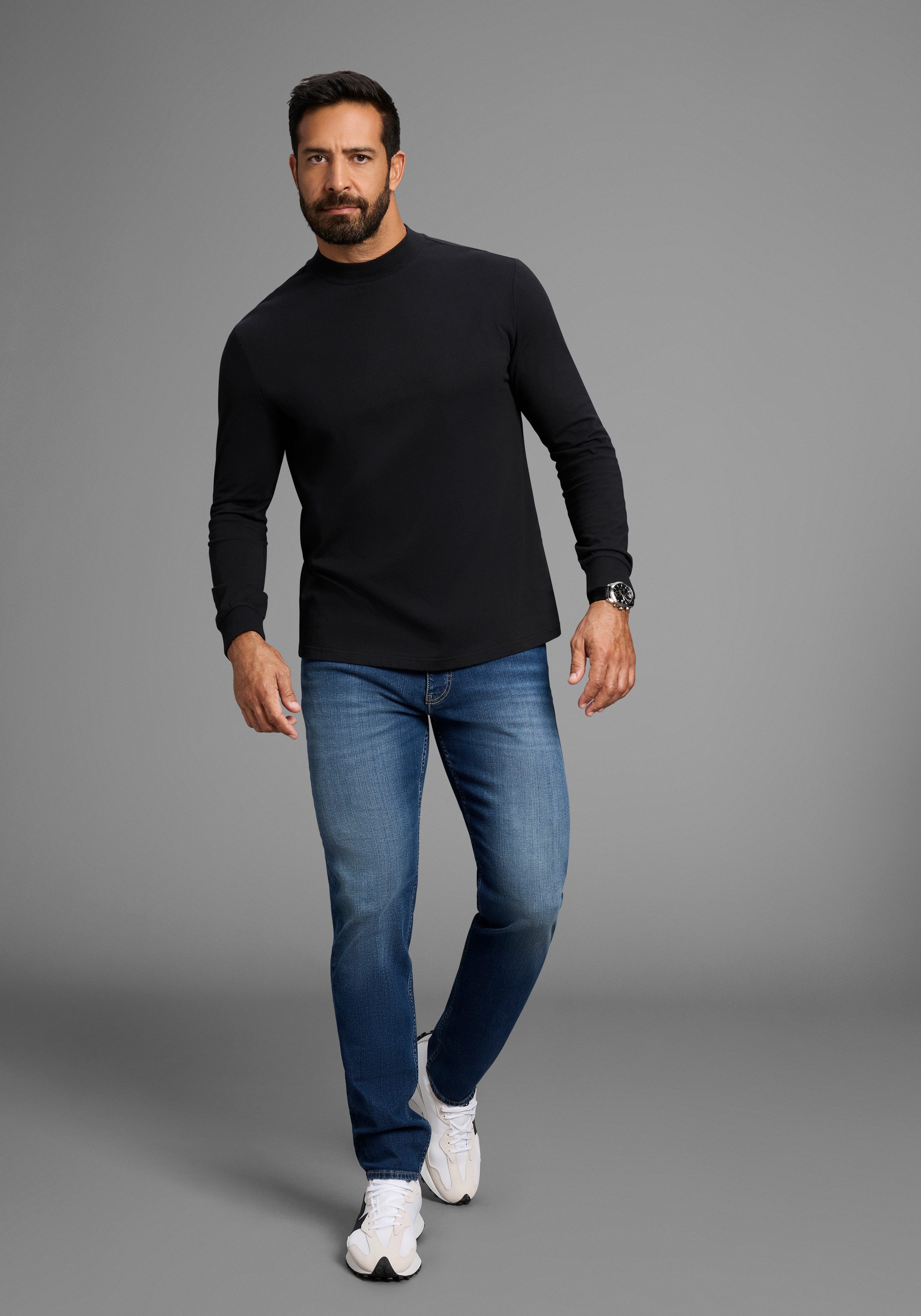 Man's World Shirt met staande kraag Nieuwe collectie!