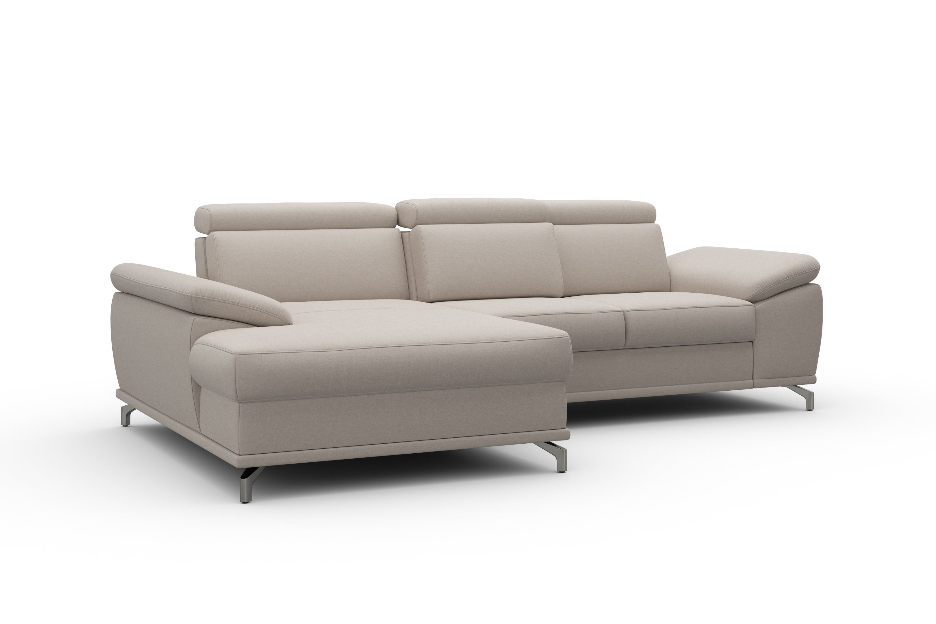 sit&more Hoekbank Cabrio L-vorm, met zitdiepteverstelling, arm- en hoofdsteunverstelling