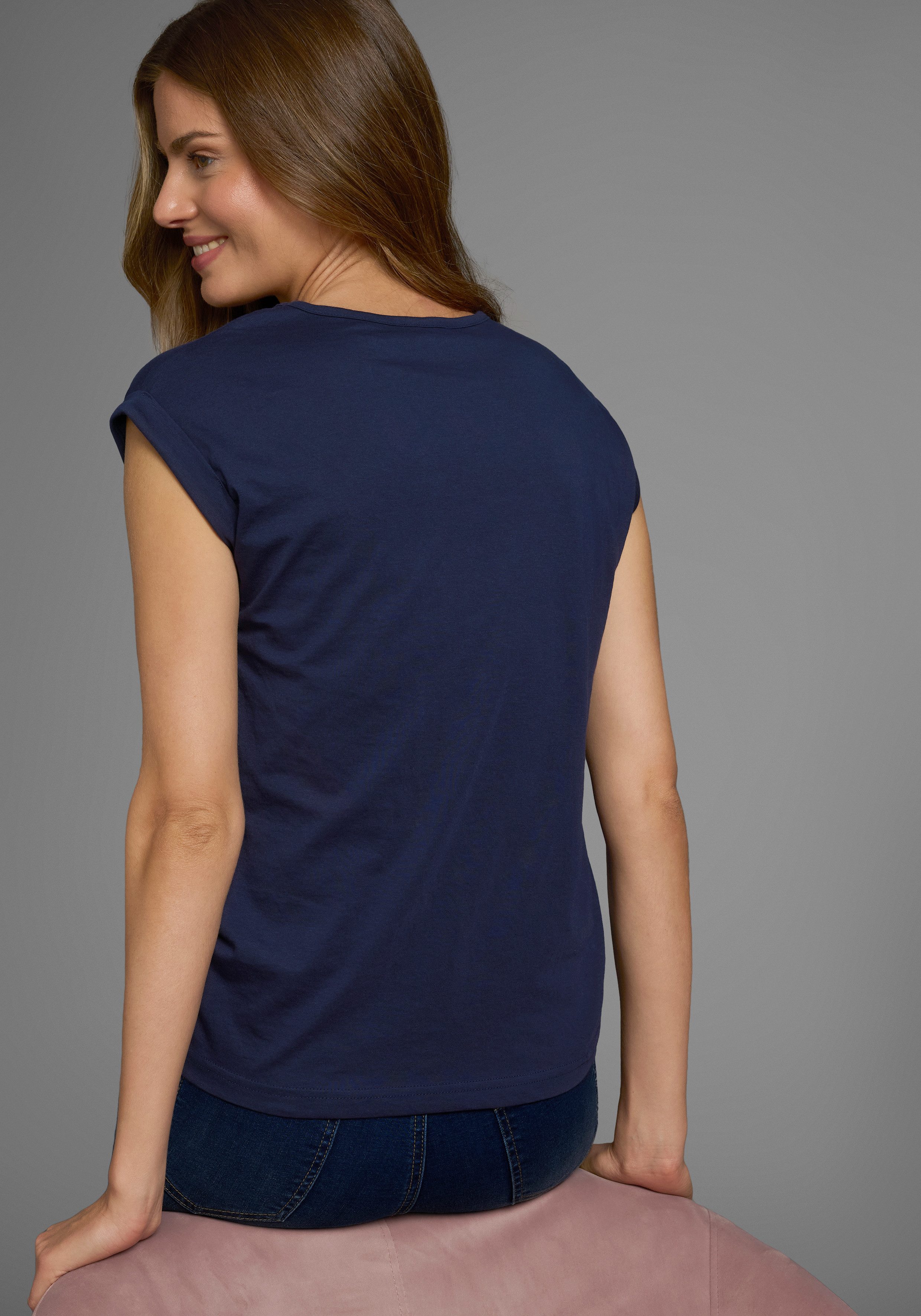 Boysen's T-shirt Korte mouwen, effen, ronde hals, voor vrije tijd en dagelijks gebruik