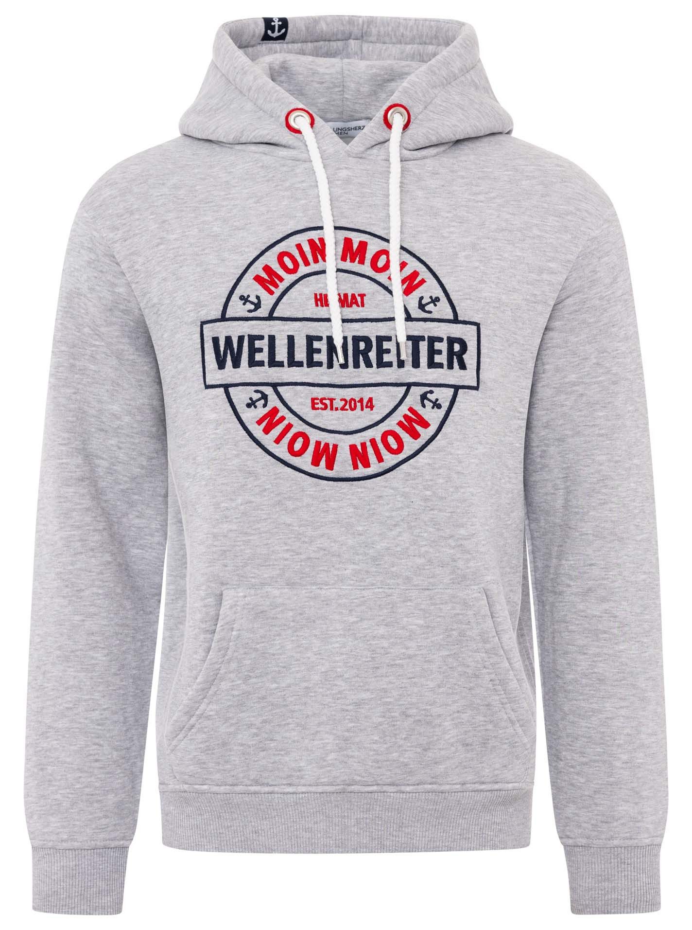 Zwillingsherz Hoodie Surfer met frontzakken en koord
