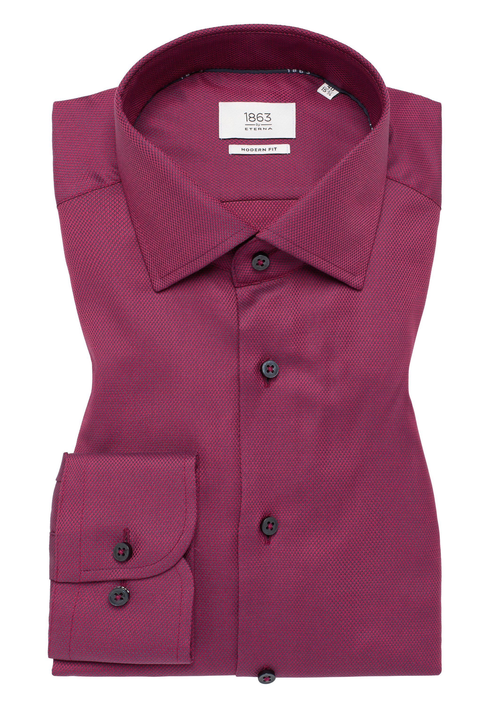 Eterna Overhemd met lange mouwen MODERN FIT NON IRON (strijkvrij)