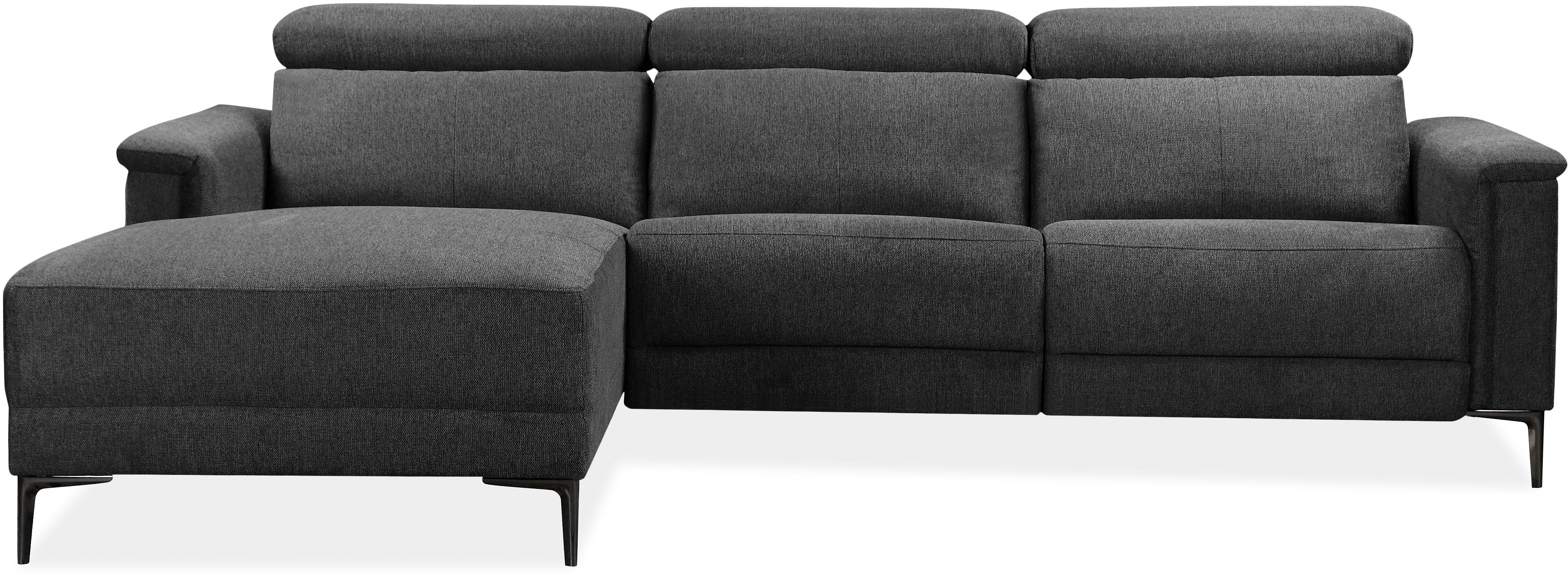 Places of Style Hoekbank Lund, L-vorm, 261 cm, handmatige of elektrische relaxfunctie (met USB-A)