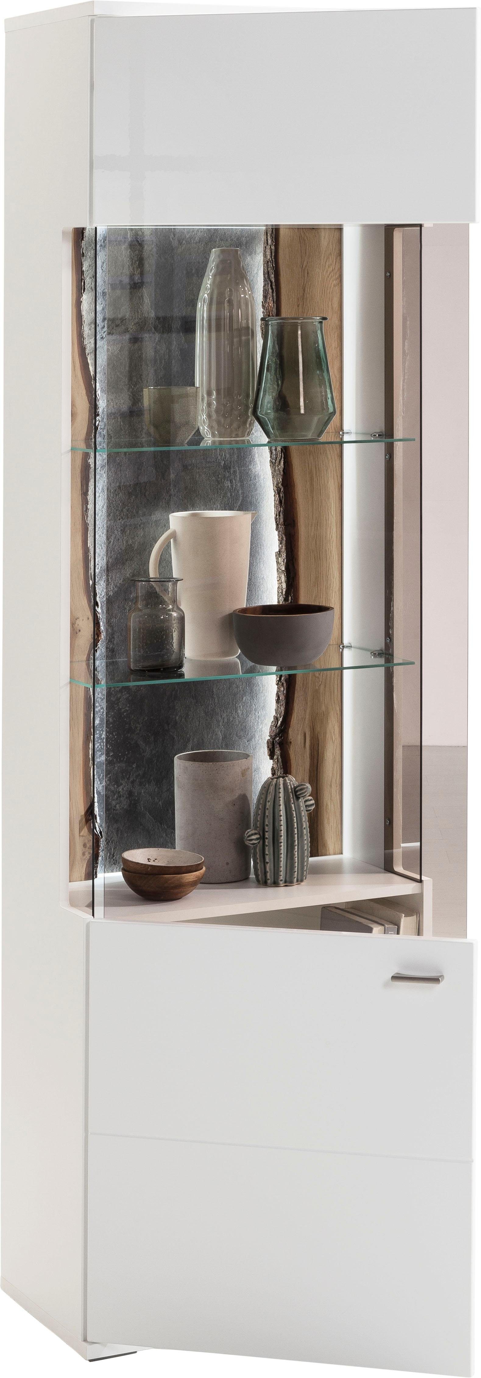 set one by Musterring Vitrinekast Tacoma Type 01, hoogte 207, 4 cm, met getinte glasdeur