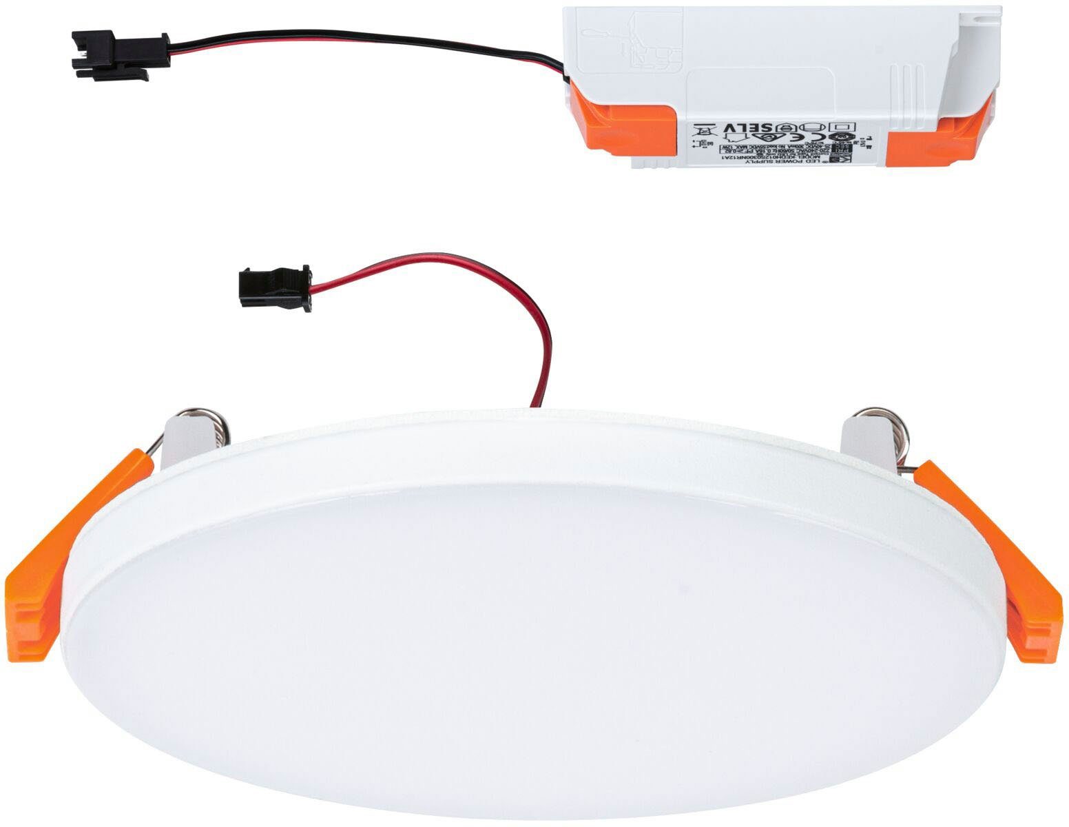 Paulmann Ledinbouwlamp LED Inbouwpaneel Veluna VariFit Edge IP44 rond 120mm 650lm 4000K Wit (1 stuk)