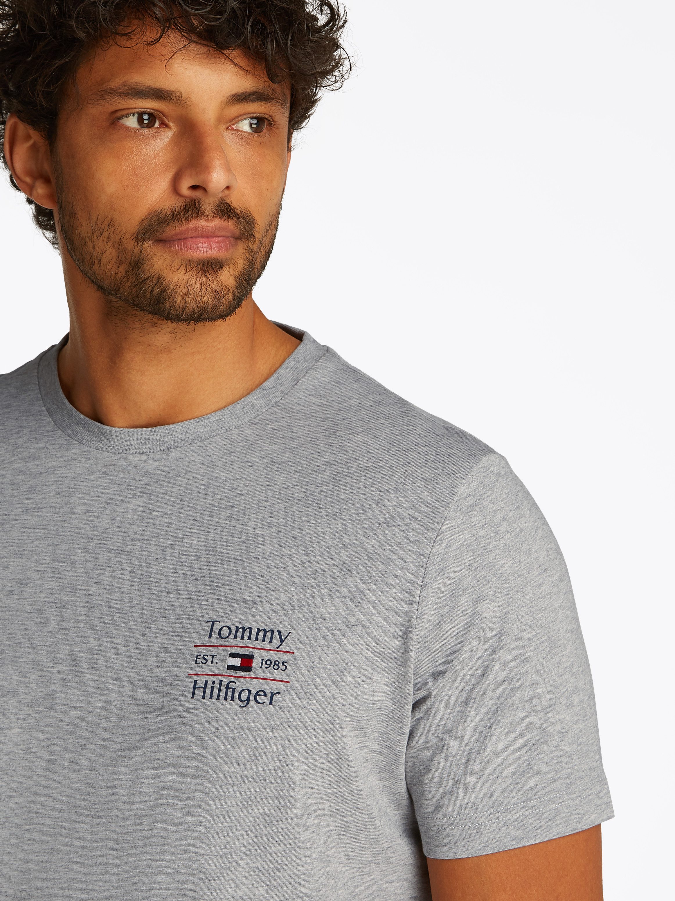 Tommy Hilfiger Shirt met ronde hals HILFIGER STACK TEE