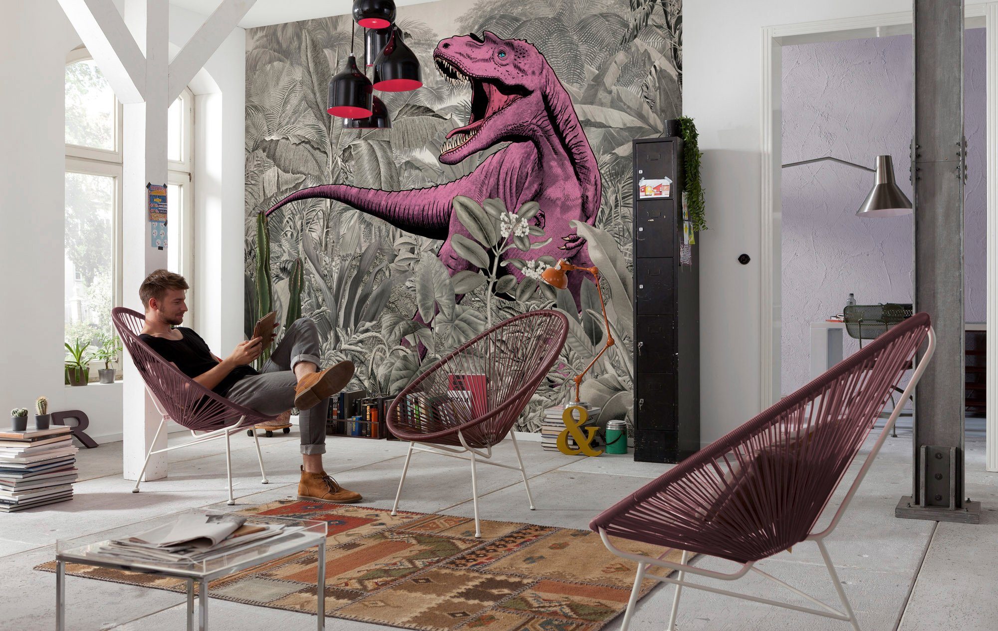 Komar Vliesbehang Digitale print vlies - Pinky - Afmeting 350 x 280 cm