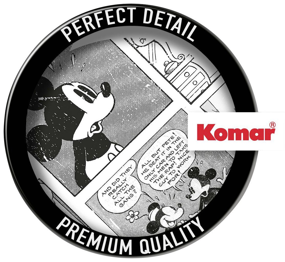 Komar Vliesbehang Zelfklevend vlies - Mickey Head Comic Cartoon - Afmeting 125 x 125 cm (1 stuk)