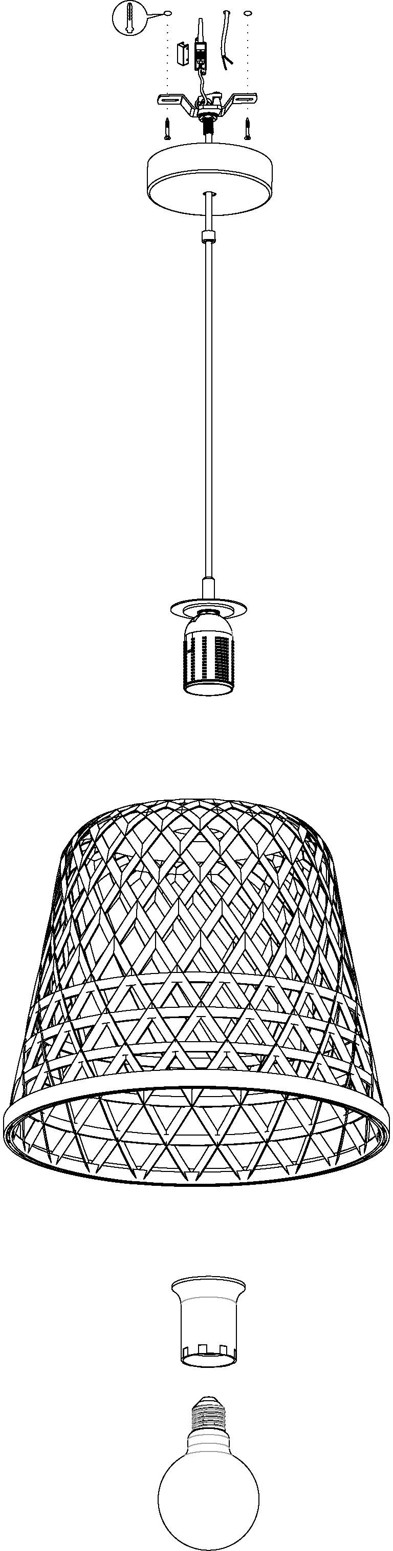 EGLO Hanglamp KIRKCOLM Hanglicht, hanglamp