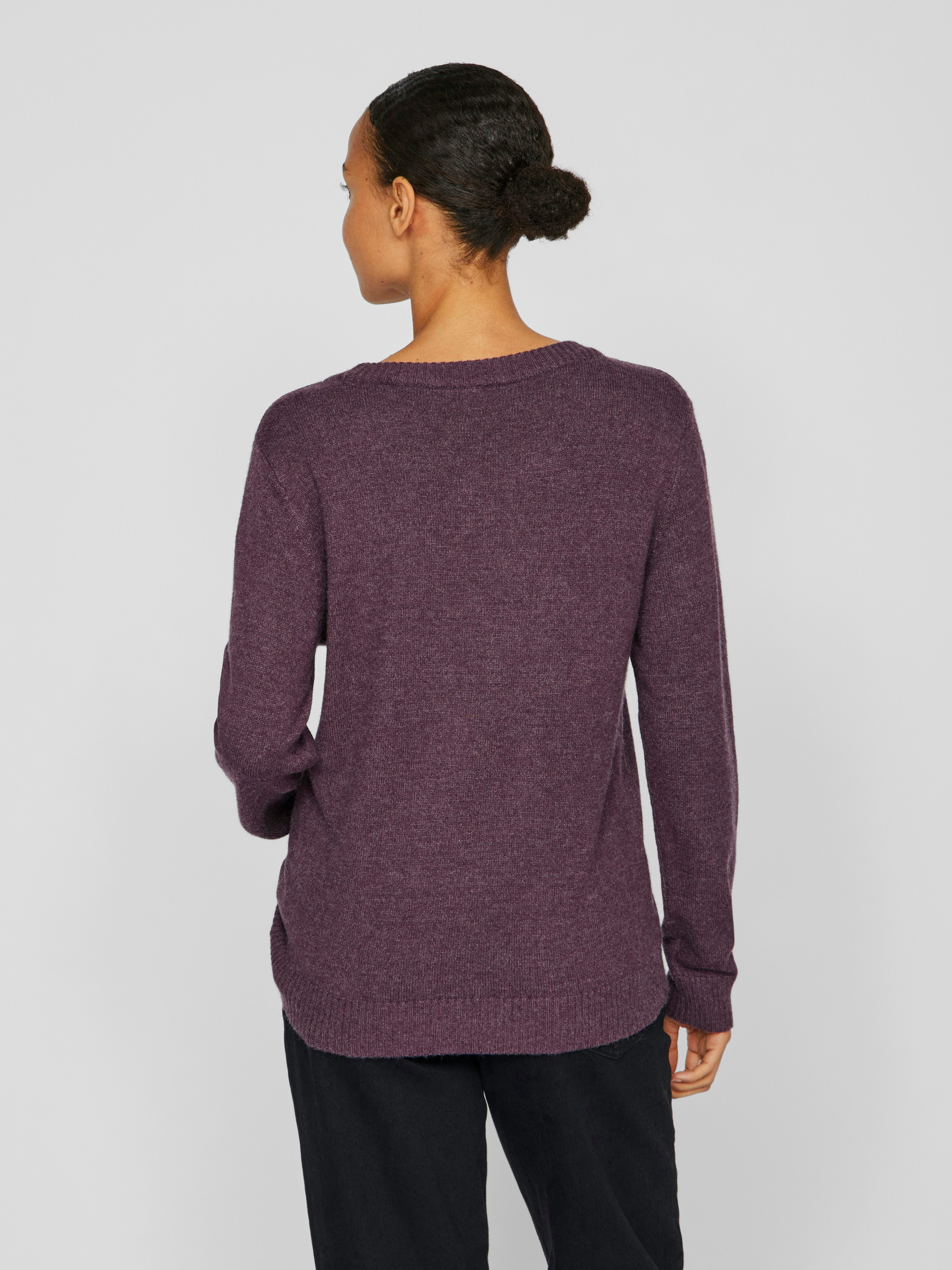 Vila Trui met ronde hals VIRIL O-NECK L S KNIT TOP NOOS