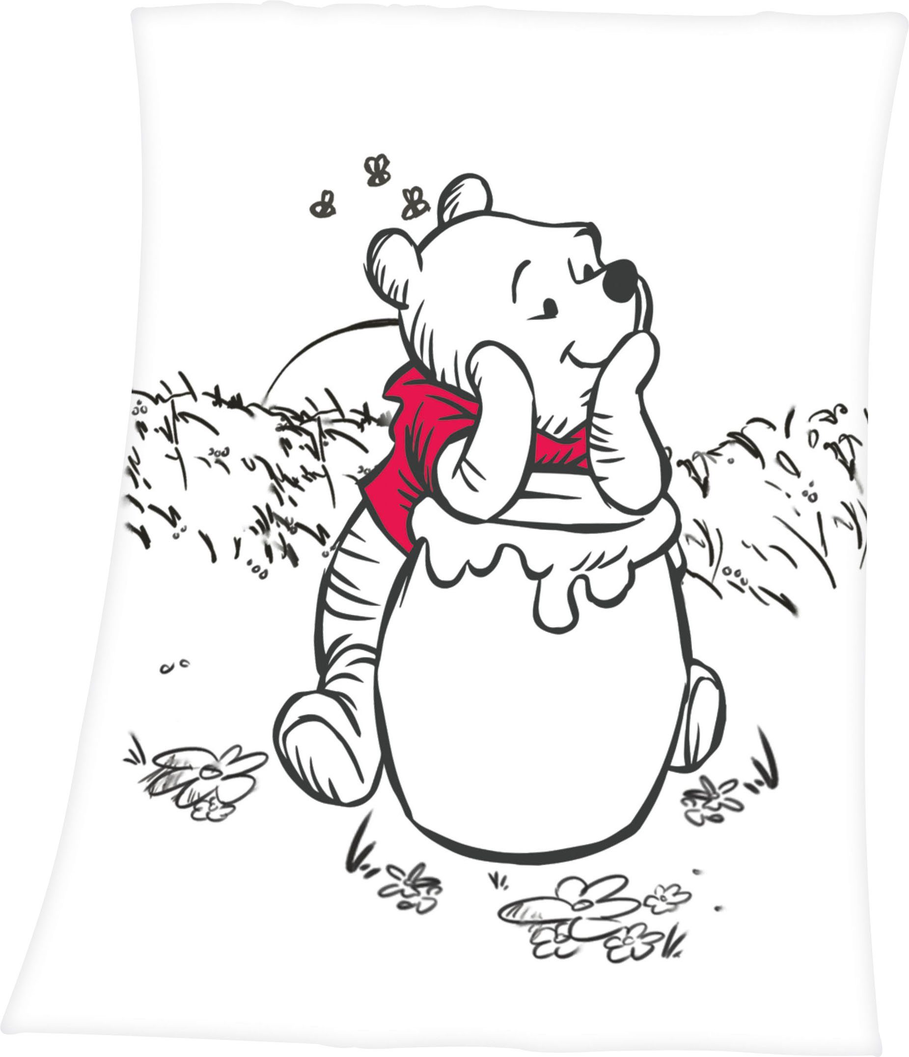 Disney Babydeken Winnie Pooh met liefdevol winnie de poeh-motief, knuffeldeken