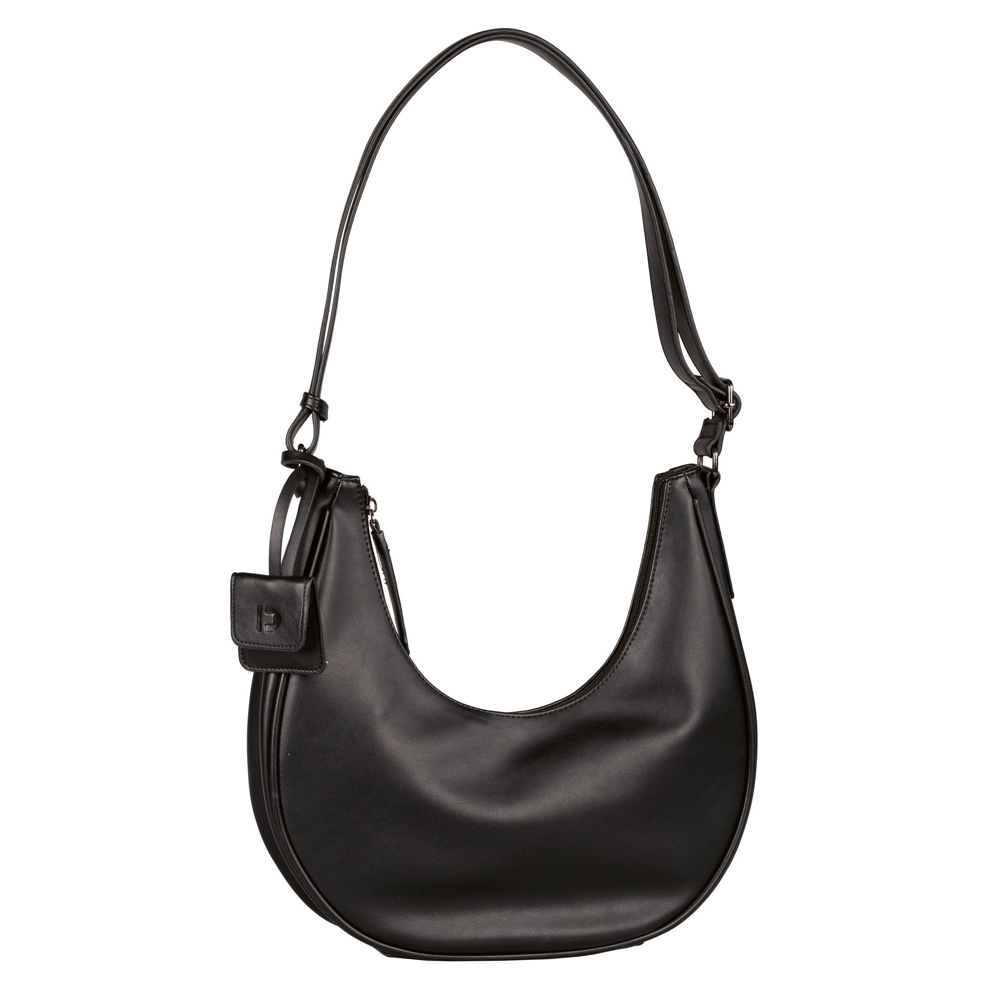 Tom Tailor Denim Hobo-tas Bena van glad imitatieleer met fijn logo en decoratieve hanger