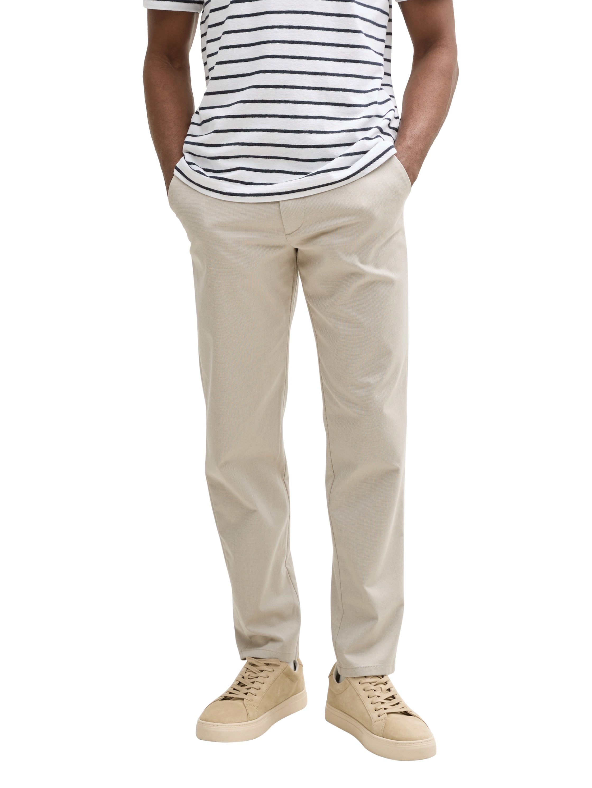 Tom Tailor Denim Chino met riem heren chino's maat 31 beige