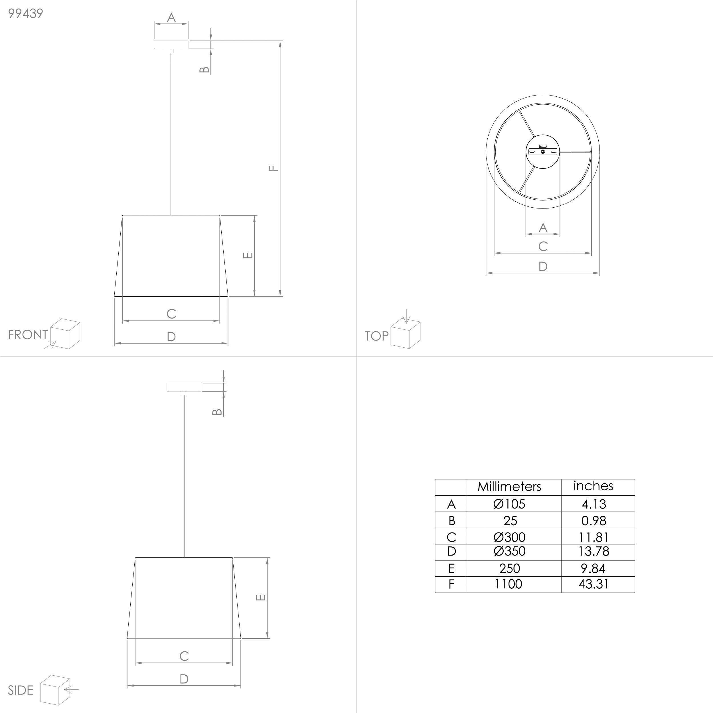 EGLO Hanglamp SEGEZIA Hanglamp in bruin van staal - excl. E27 - 40W (1 stuk)