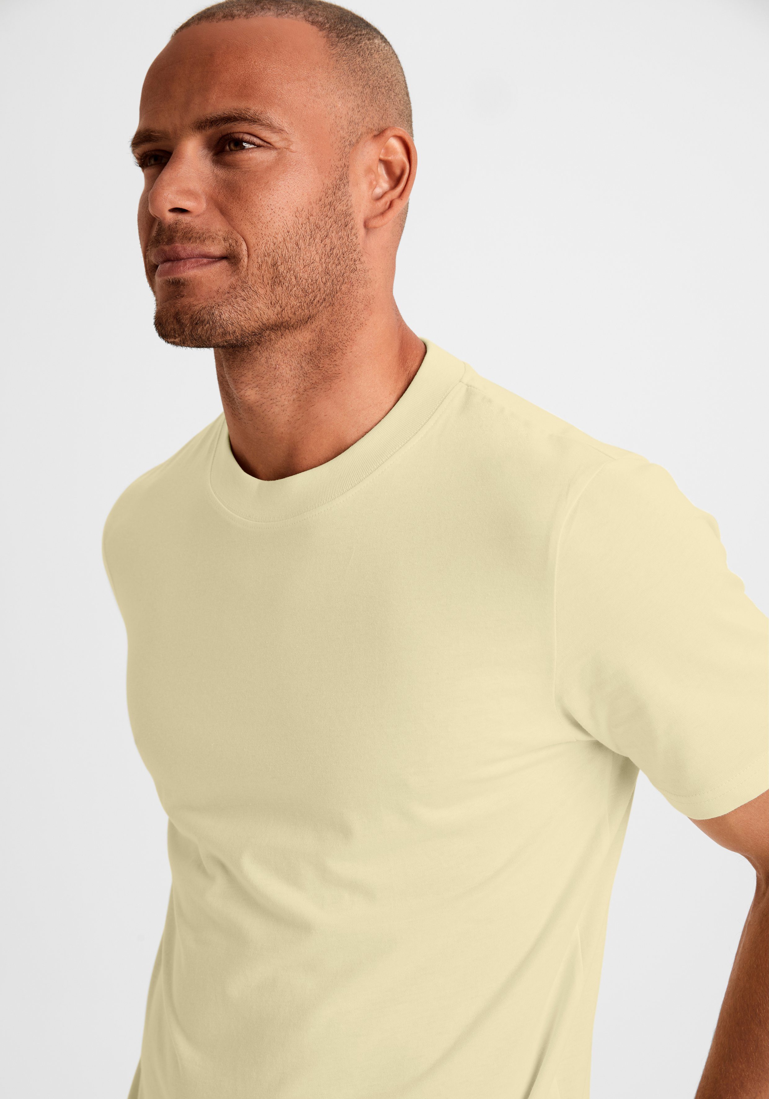 KangaROOS T-shirt Vrijetijdsshirt met korte mouwen, ronde hals van 100% katoen (Set van 2)