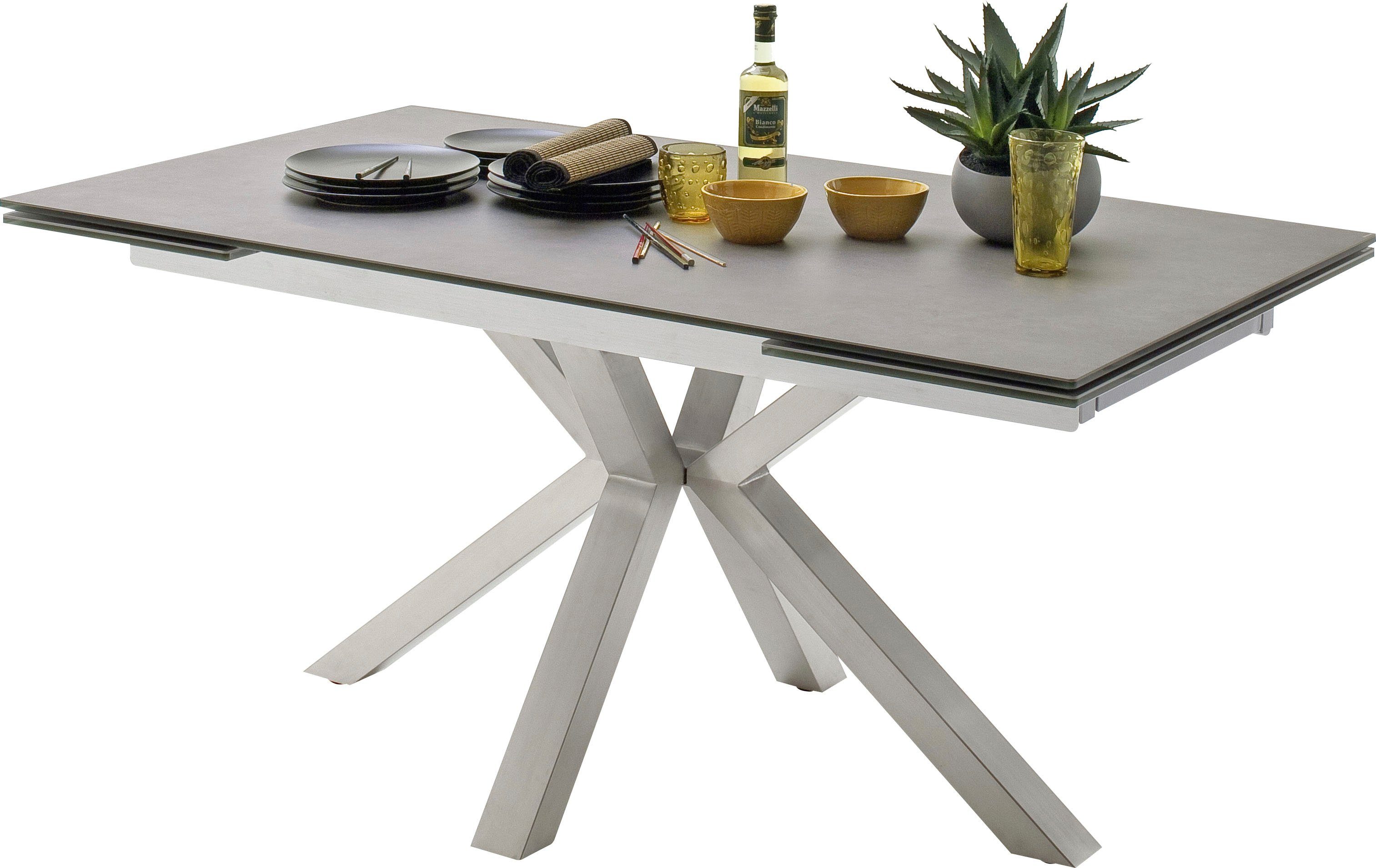 MCA furniture Eettafel Nagano Eettafel glas-keramiek met uittrekbaar deel aan de kopse kant